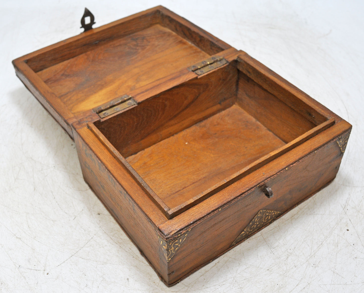 Antique Wooden Storage Chest Box Original Old Hand Crafted
