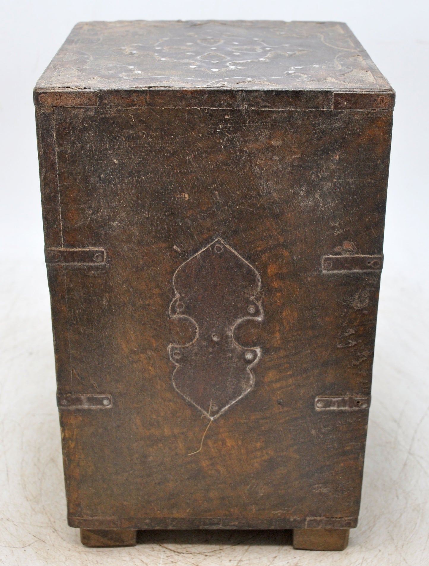 Vintage Wooden 3 Drawers Mini Storage Chest Original Old Hand Crafted Brass Fitted
