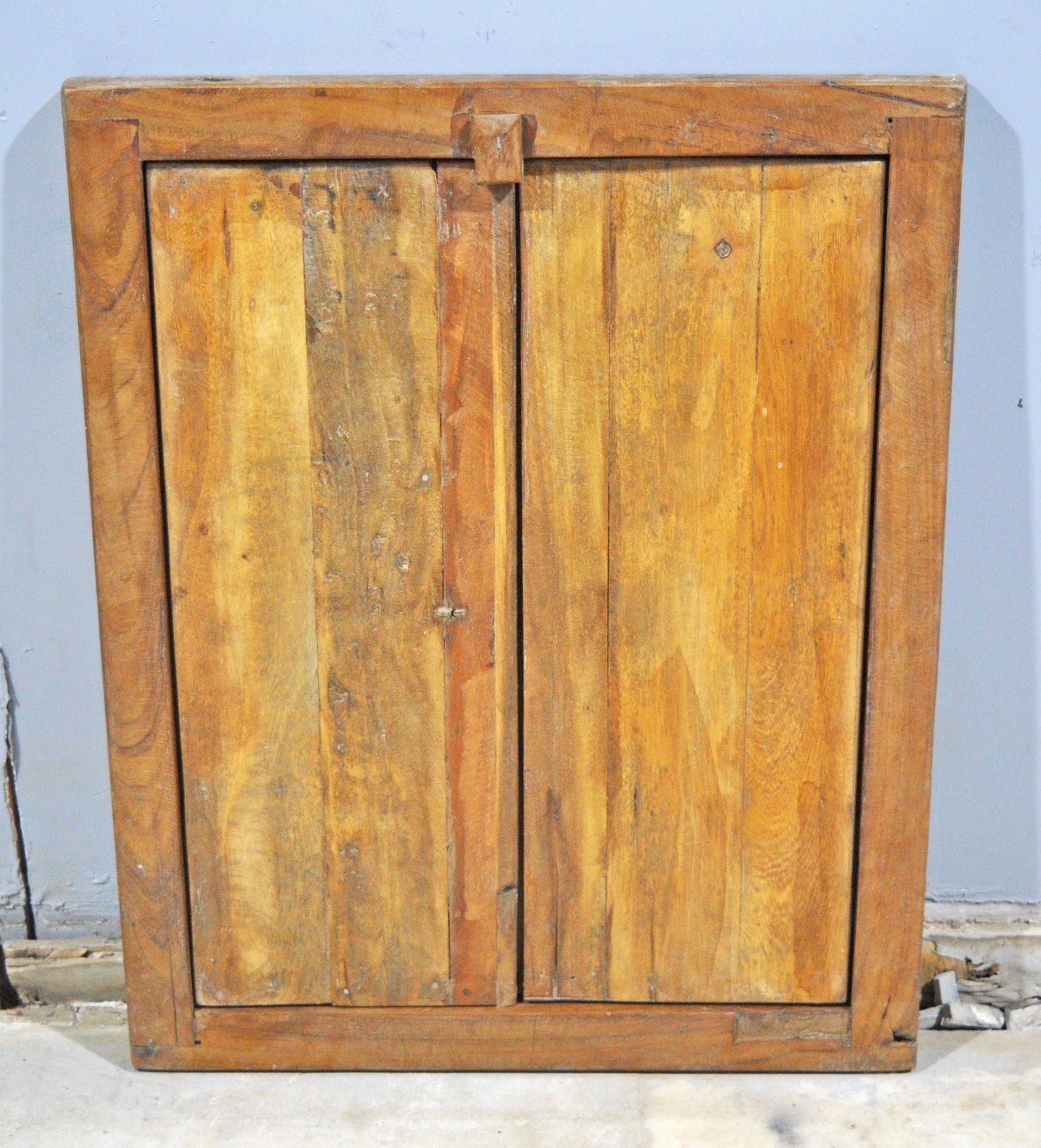 Antique Wooden Wall Decor Window Panel Frame Original Old Hand Crafted