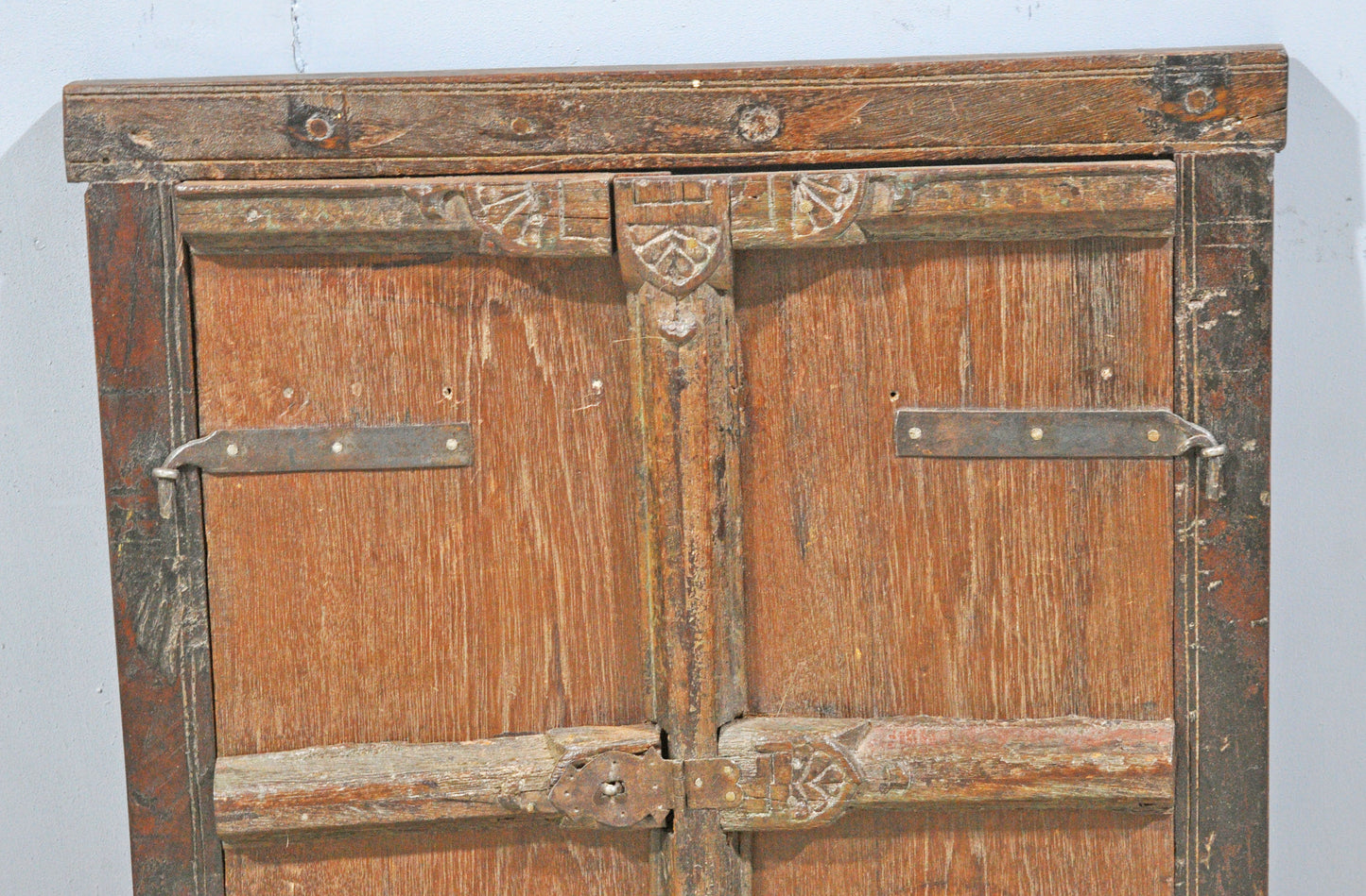 Antique Wooden Wall Decor Window Panel Frame Original Old Hand Crafted
