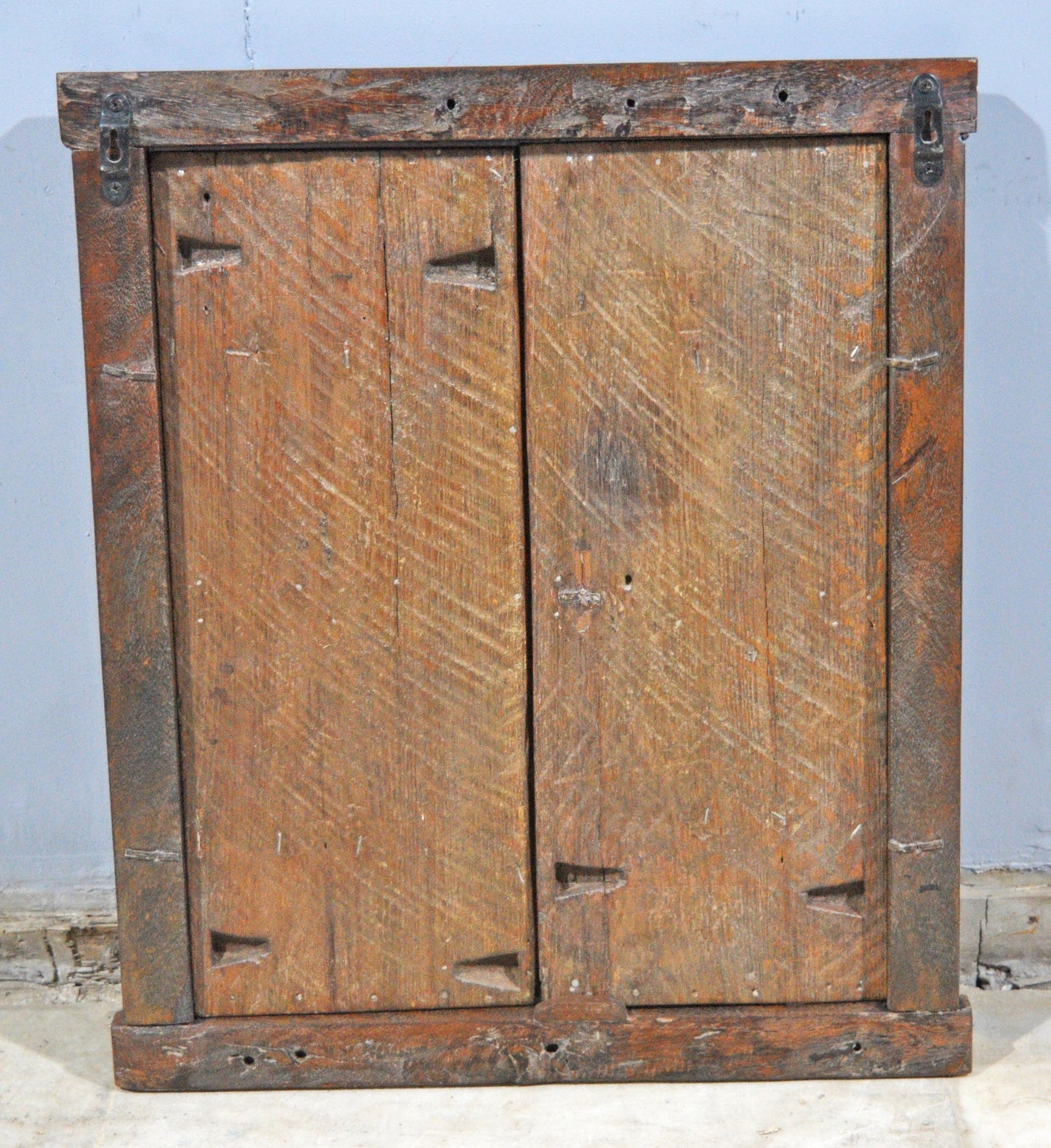 Antique Wooden Wall Decor Window Panel Frame Original Old Hand Crafted