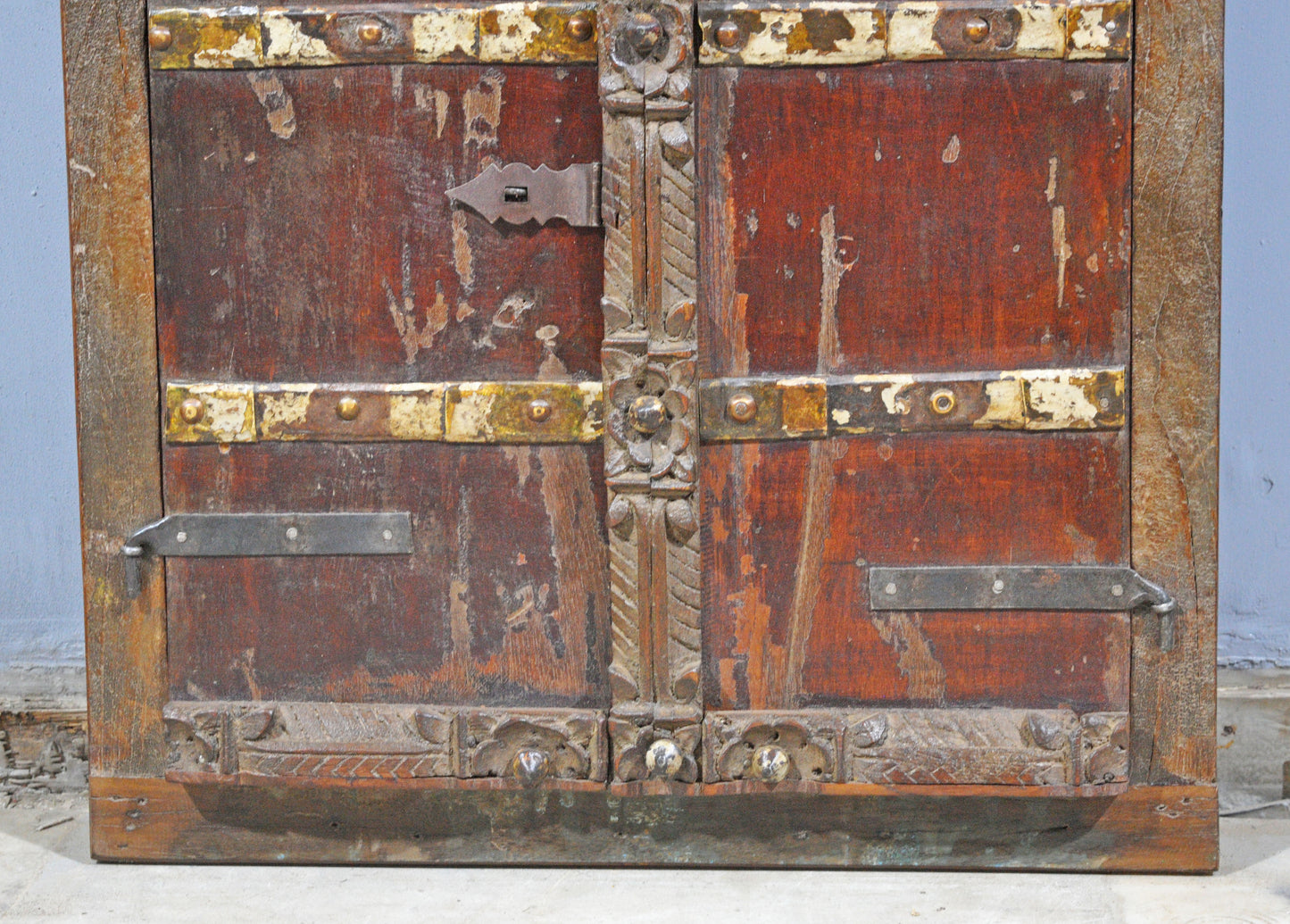 Antique Wooden Wall Decor Window Panel Frame Original Old Hand Crafted