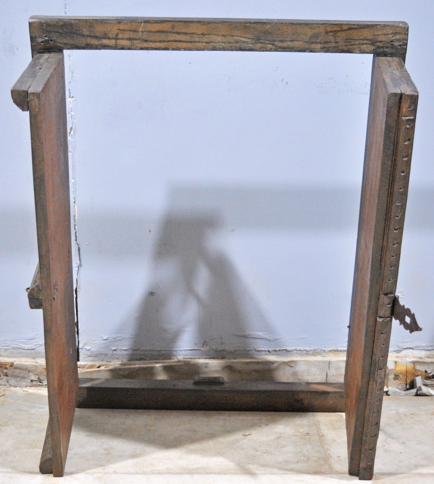 Antique Wooden Wall Decor Window Panel Frame Original Old Hand Crafted
