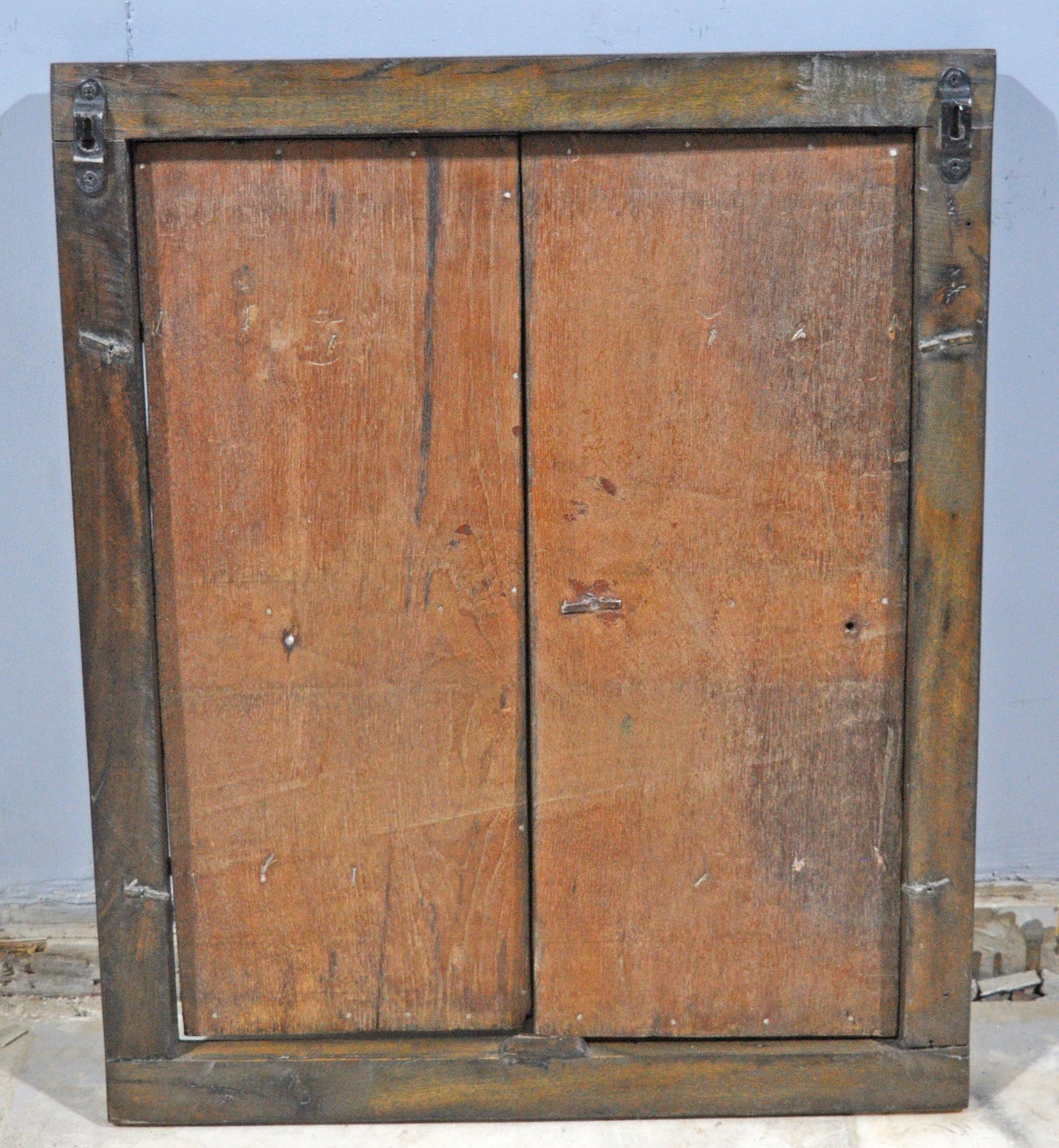Antique Wooden Wall Decor Window Panel Frame Original Old Hand Crafted
