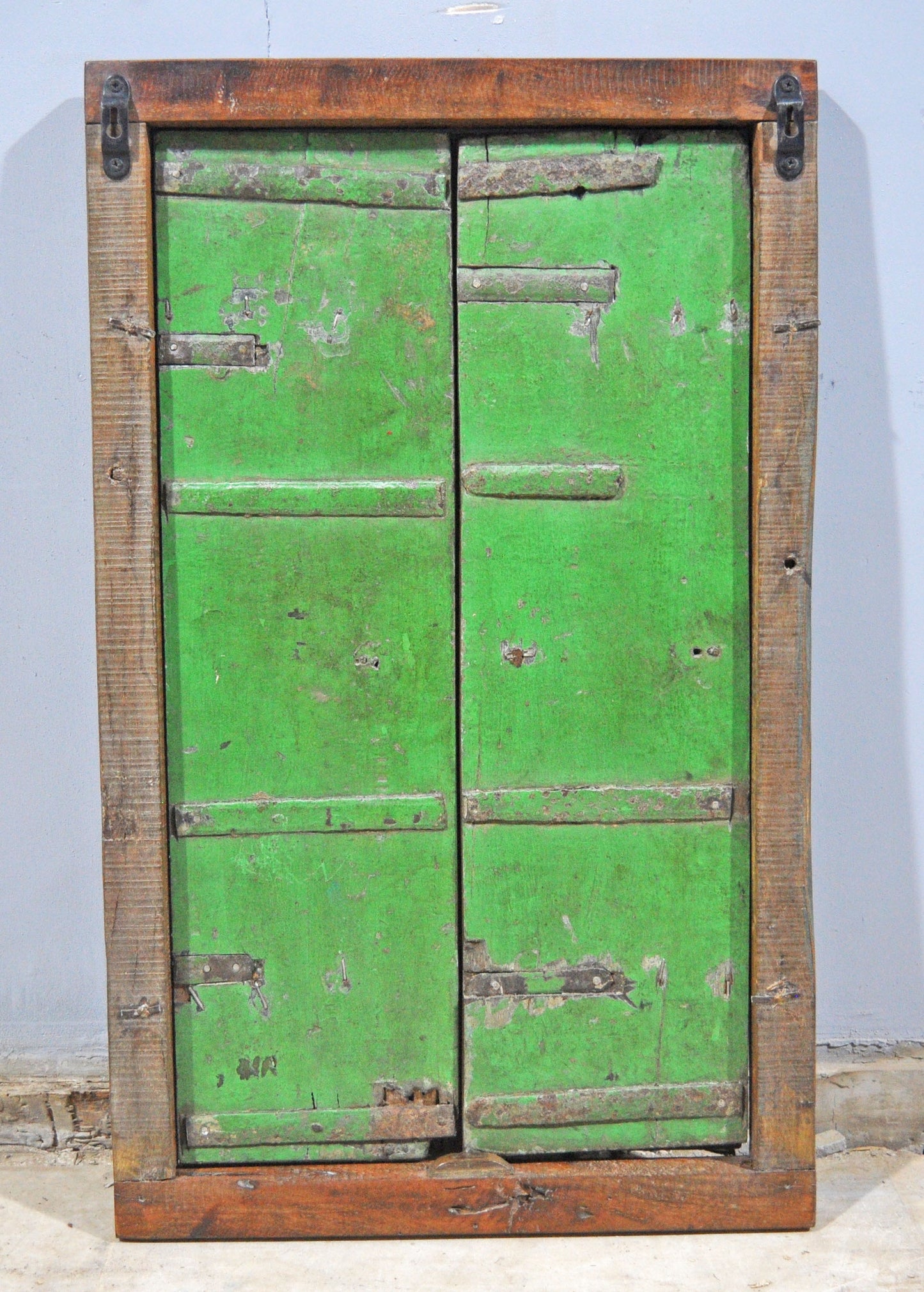 Antique Wooden Wall Decor Window Panel Frame Original Old Hand Crafted