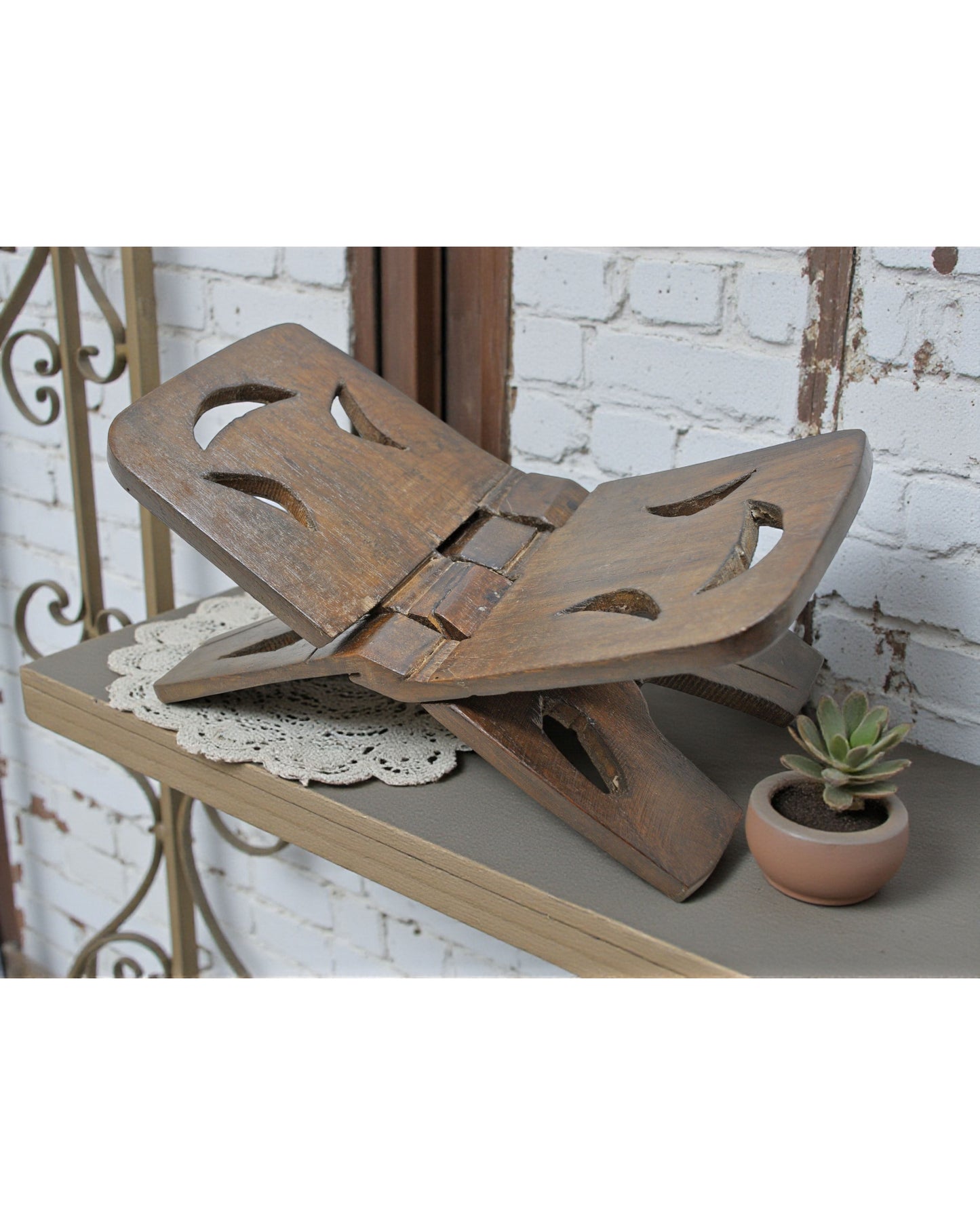 Antique Wooden Holy Quran Book Stand Original Old Hand Carved