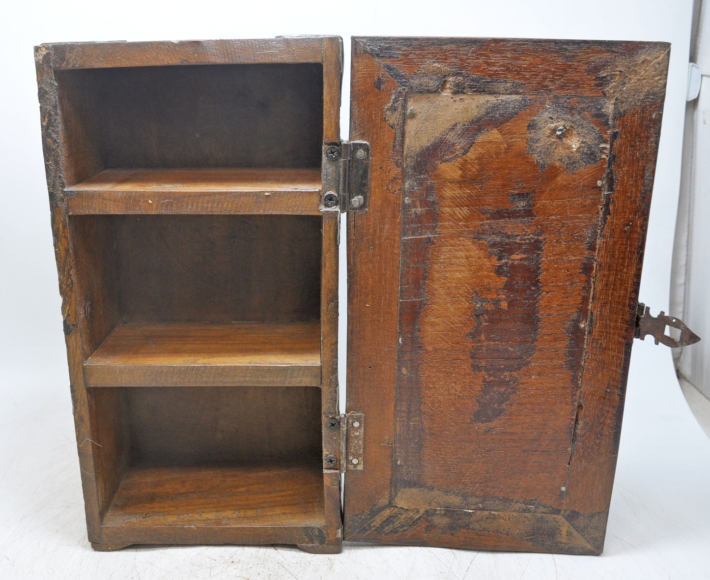 Antique Wooden Wall Décor Small Storage Cabinet Box Original Old Hand Crafted