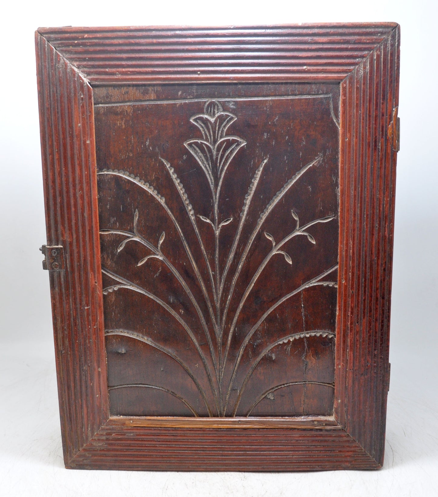 Antique Wooden Wall Hanging Storage Cabinet Original Old Hand Crafted