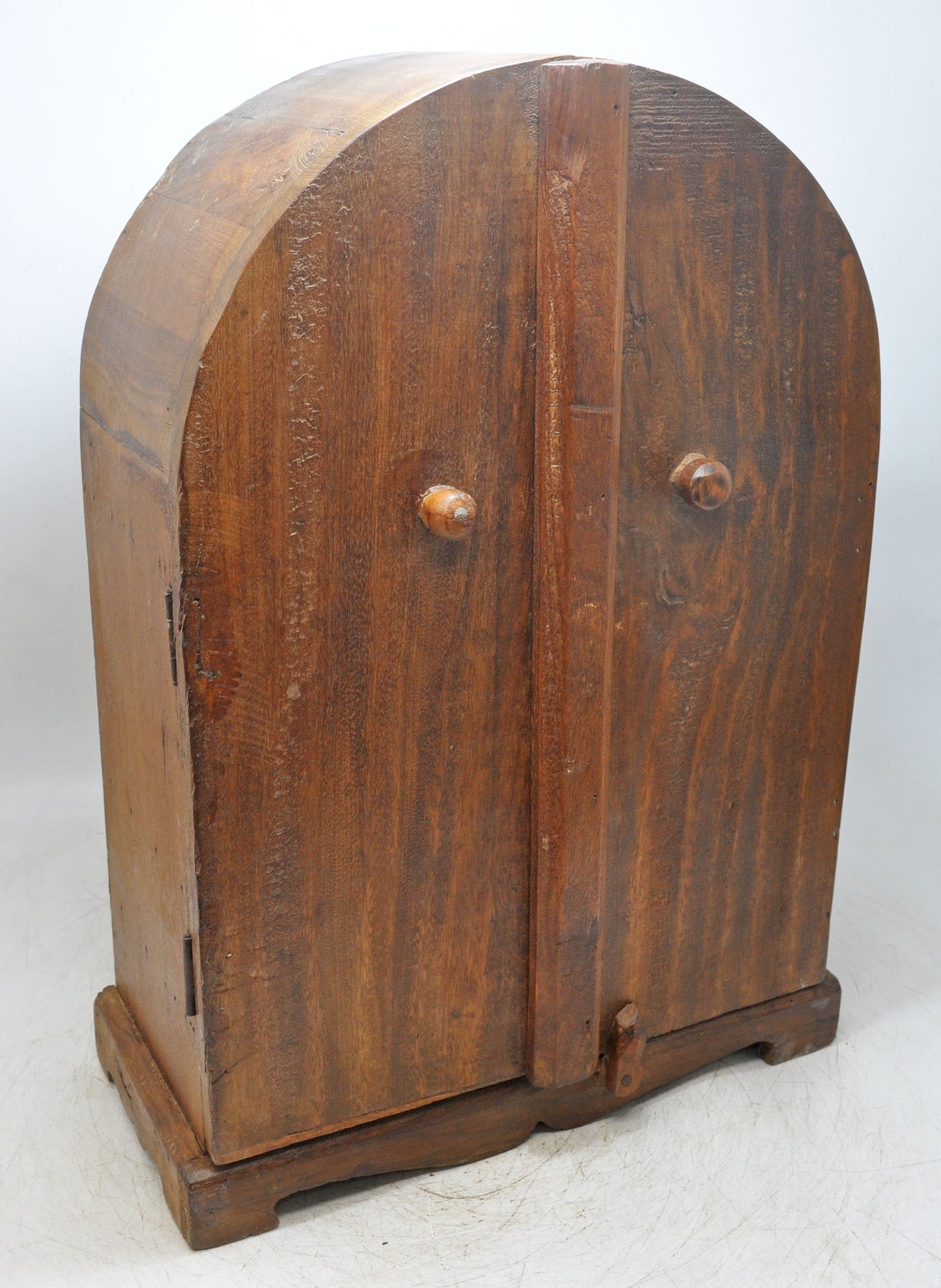 Antique Wooden Standing Mini Storage Cabinet Original Old Hand Crafted