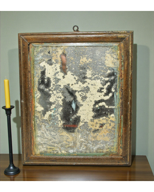 Antique Wooden Wall Décor Mirror Frame Original Old Hand Crafted