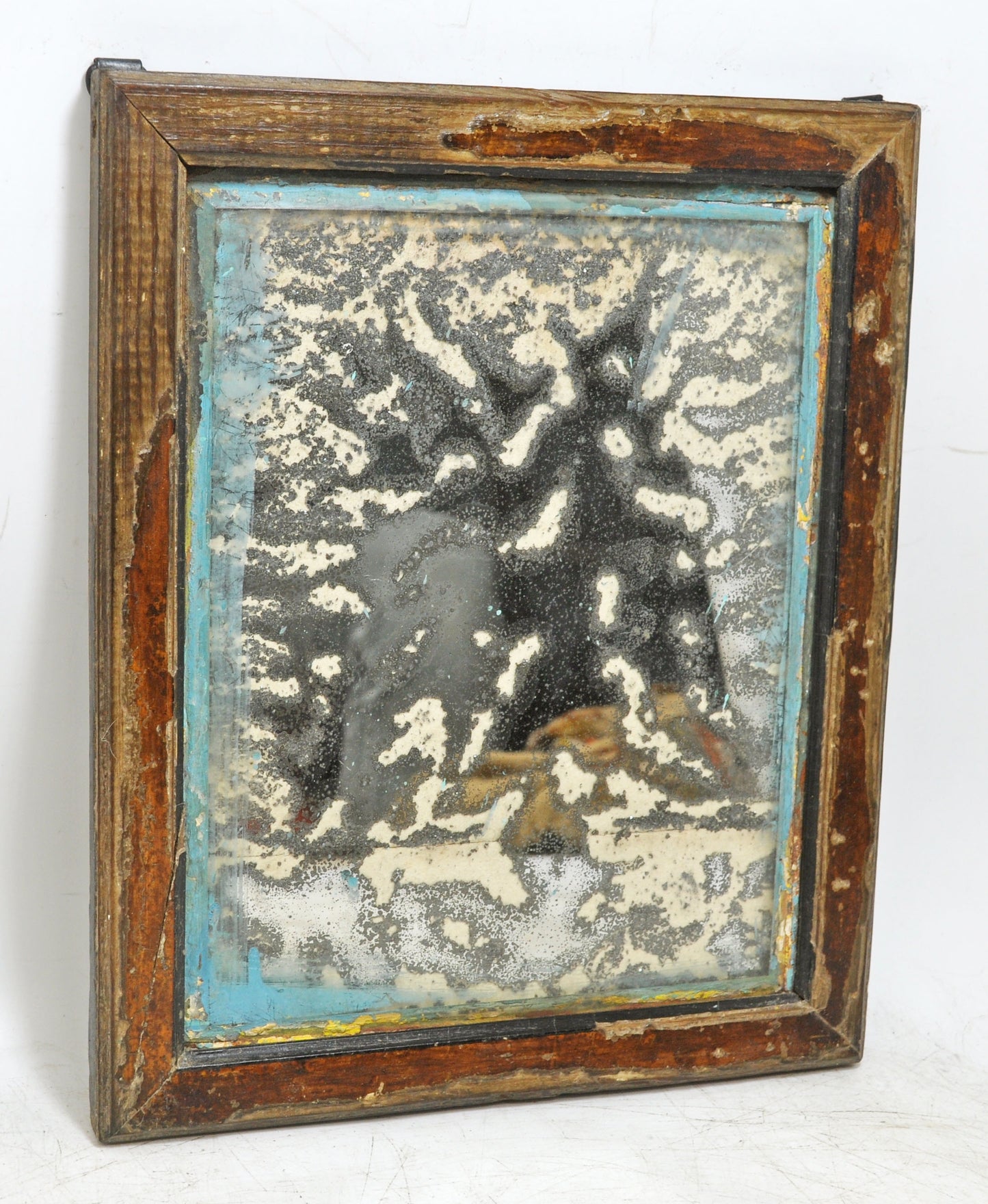 Antique Wooden Wall Décor Mirror Frame Original Old Hand Crafted