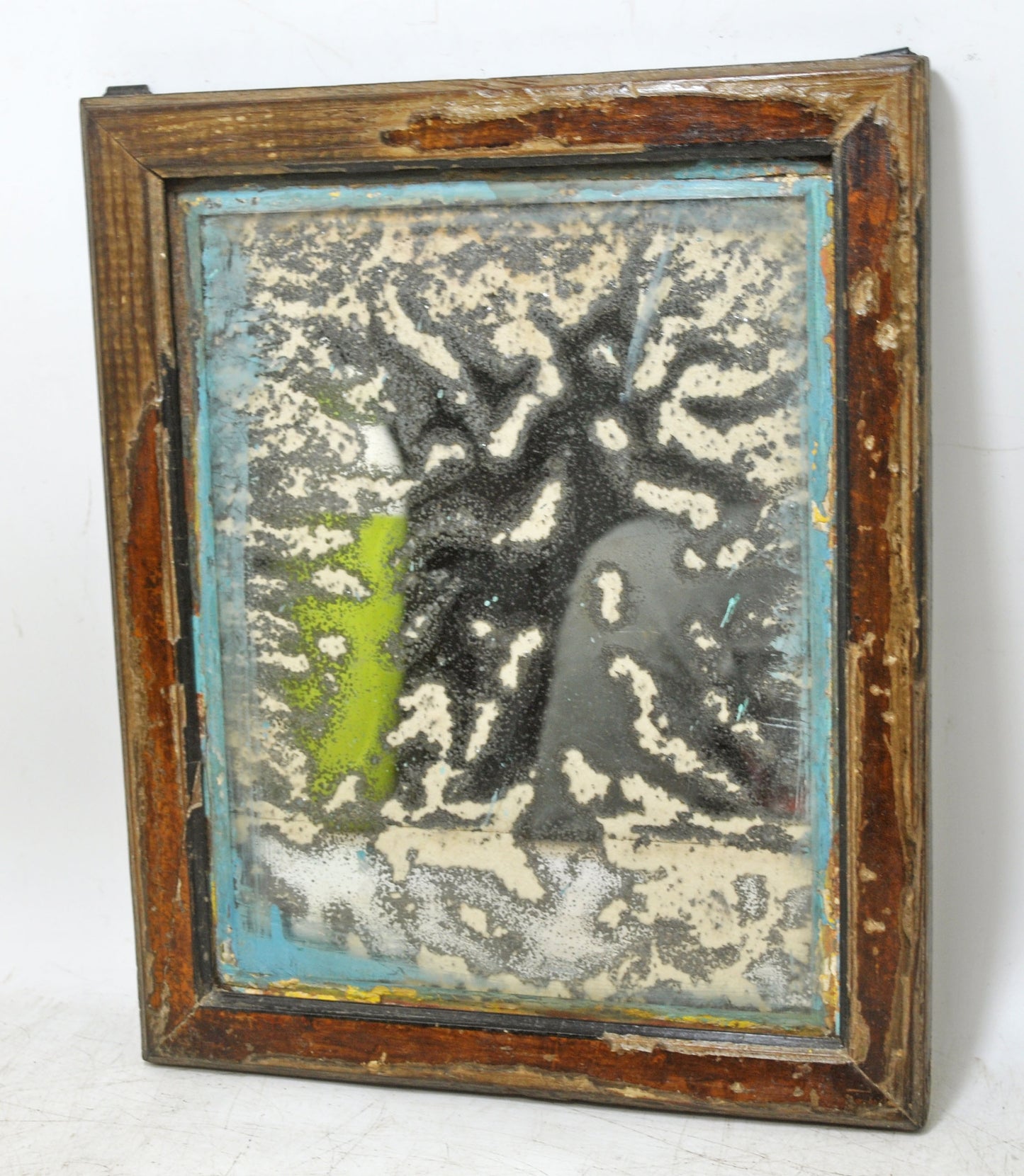 Antique Wooden Wall Décor Mirror Frame Original Old Hand Crafted