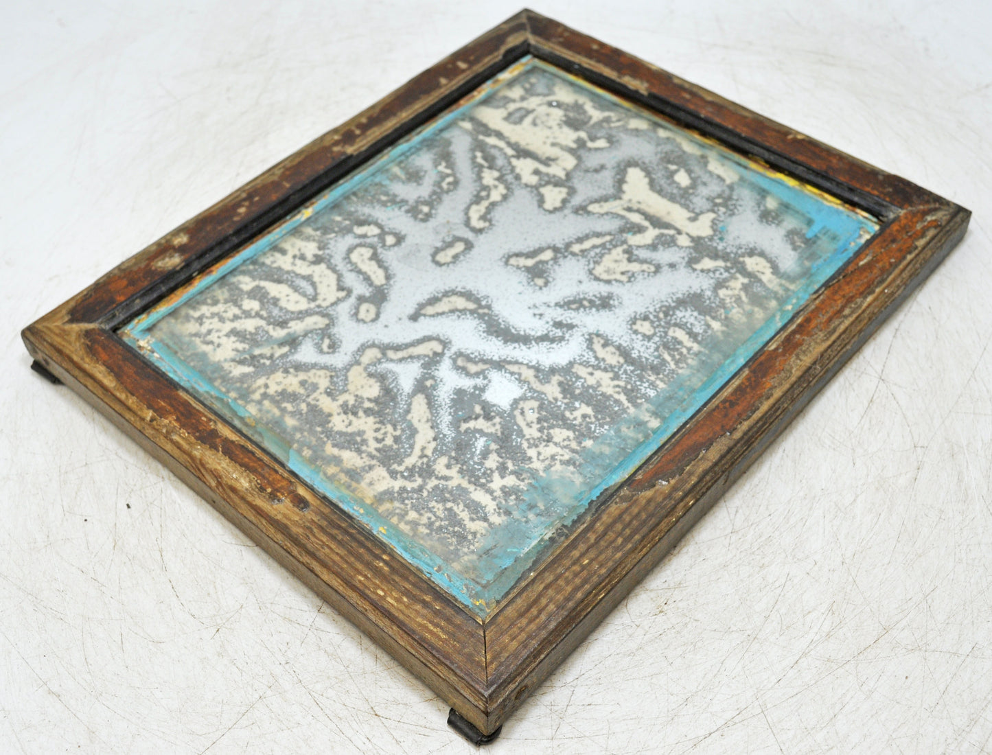 Antique Wooden Wall Décor Mirror Frame Original Old Hand Crafted