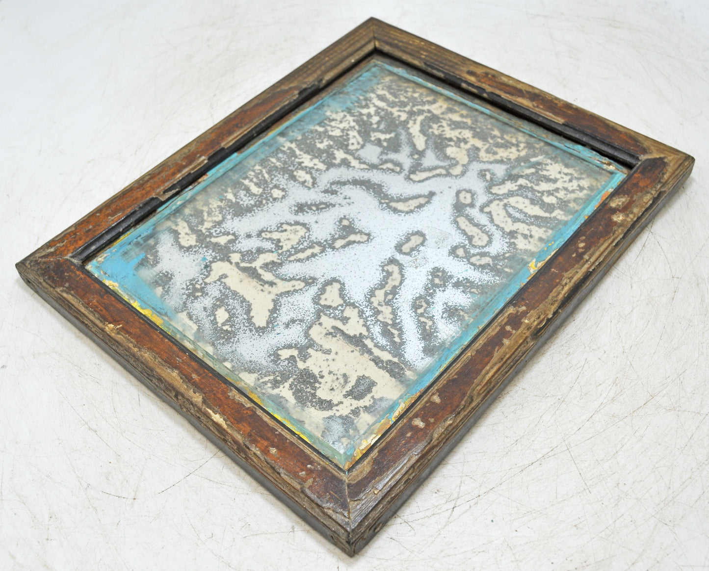 Antique Wooden Wall Décor Mirror Frame Original Old Hand Crafted