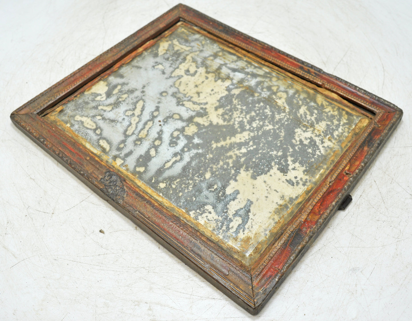Antique Wooden Wall Décor Mirror Frame Original Old Hand Crafted
