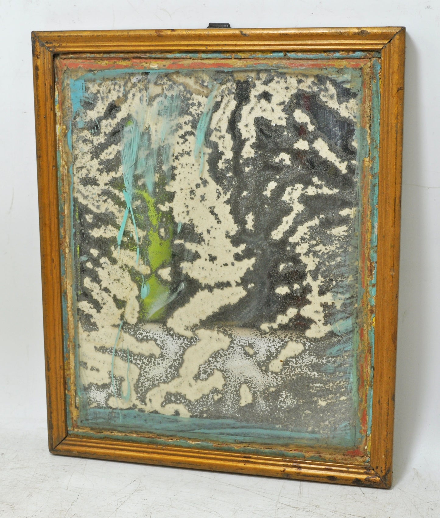 Antique Wooden Wall Décor Mirror Frame Original Old Hand Crafted