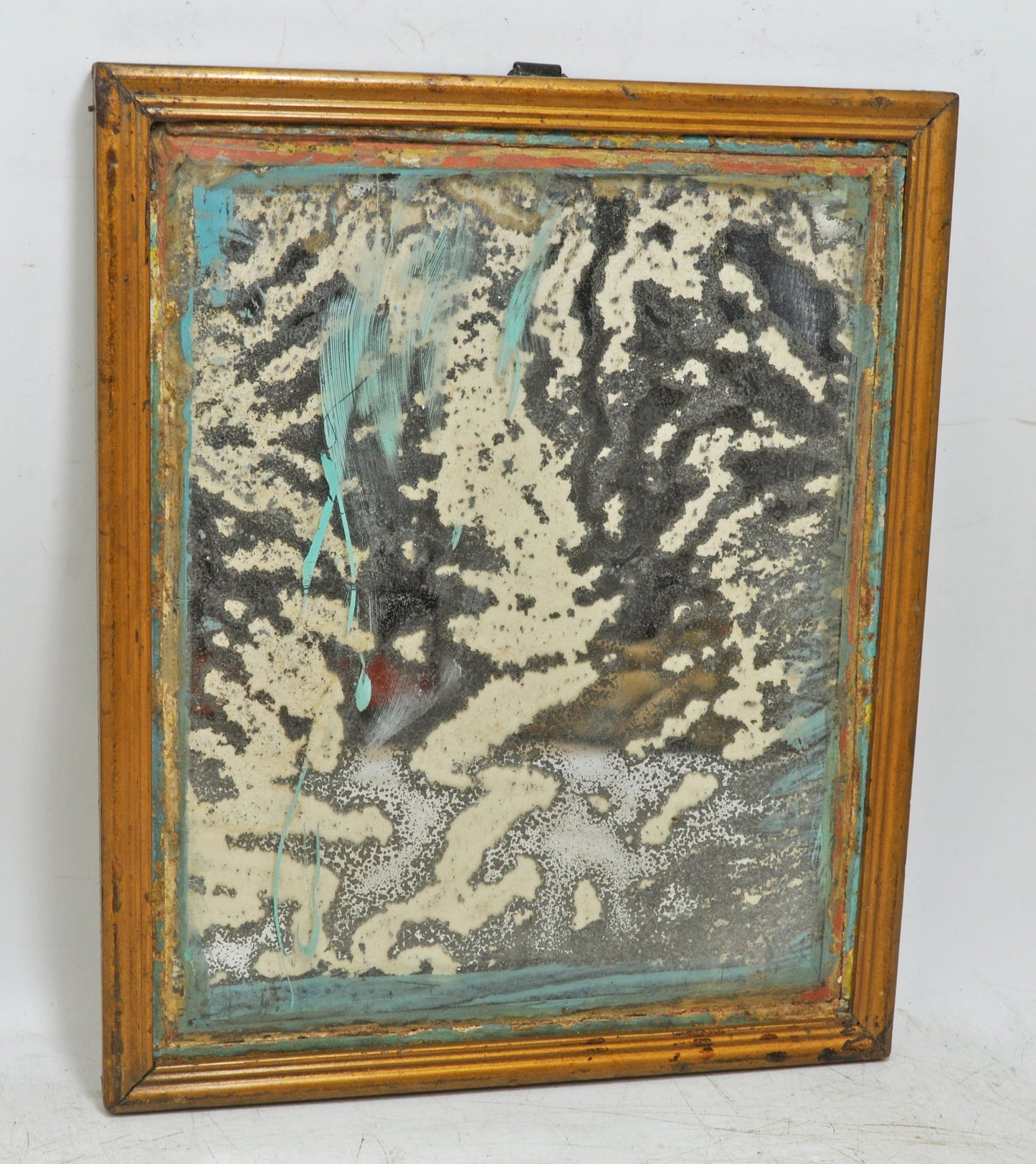 Antique Wooden Wall Décor Mirror Frame Original Old Hand Crafted