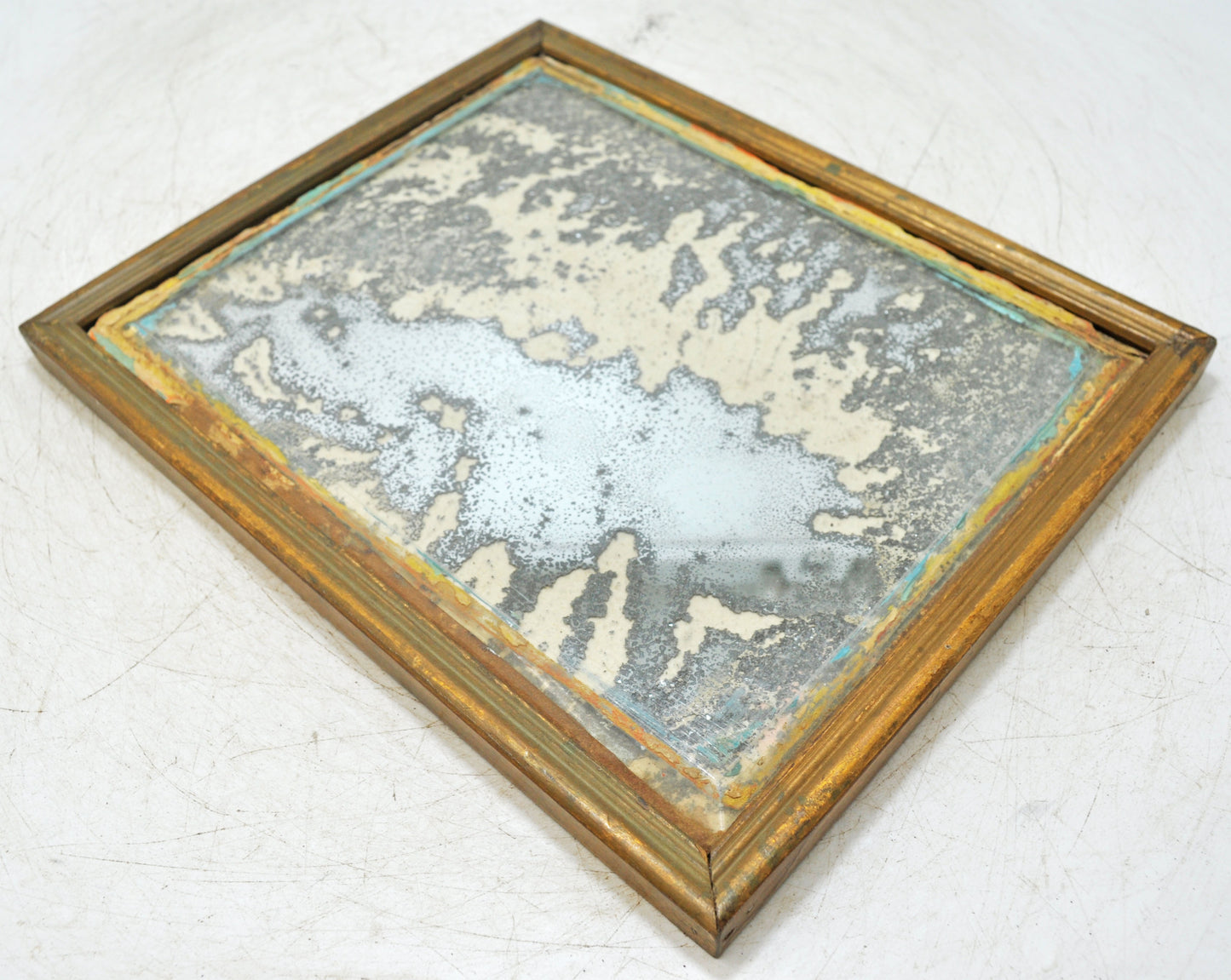 Antique Wooden Wall Décor Mirror Frame Original Old Hand Crafted