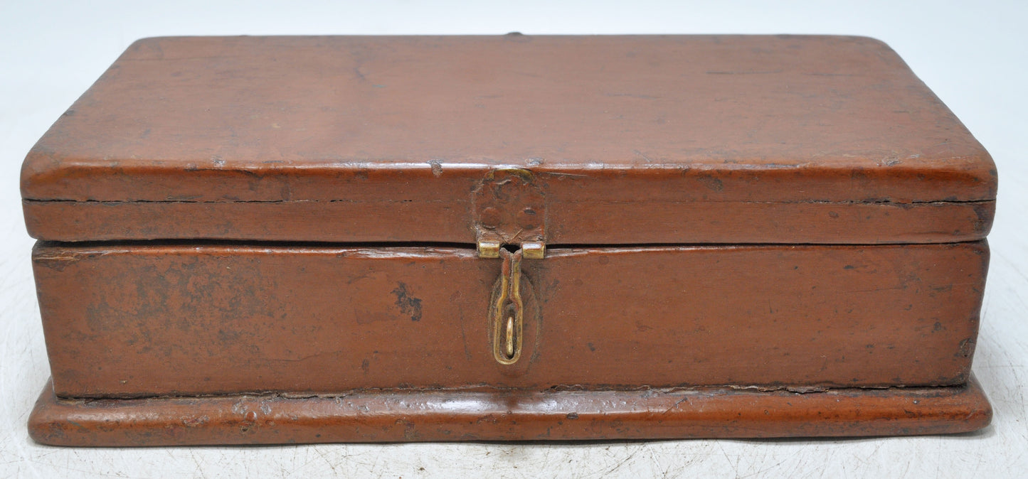 Antique Wooden Storage Box Original Old Hand Crafted