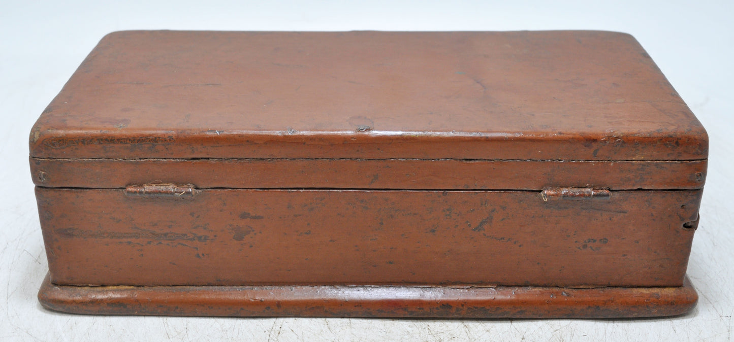 Antique Wooden Storage Box Original Old Hand Crafted