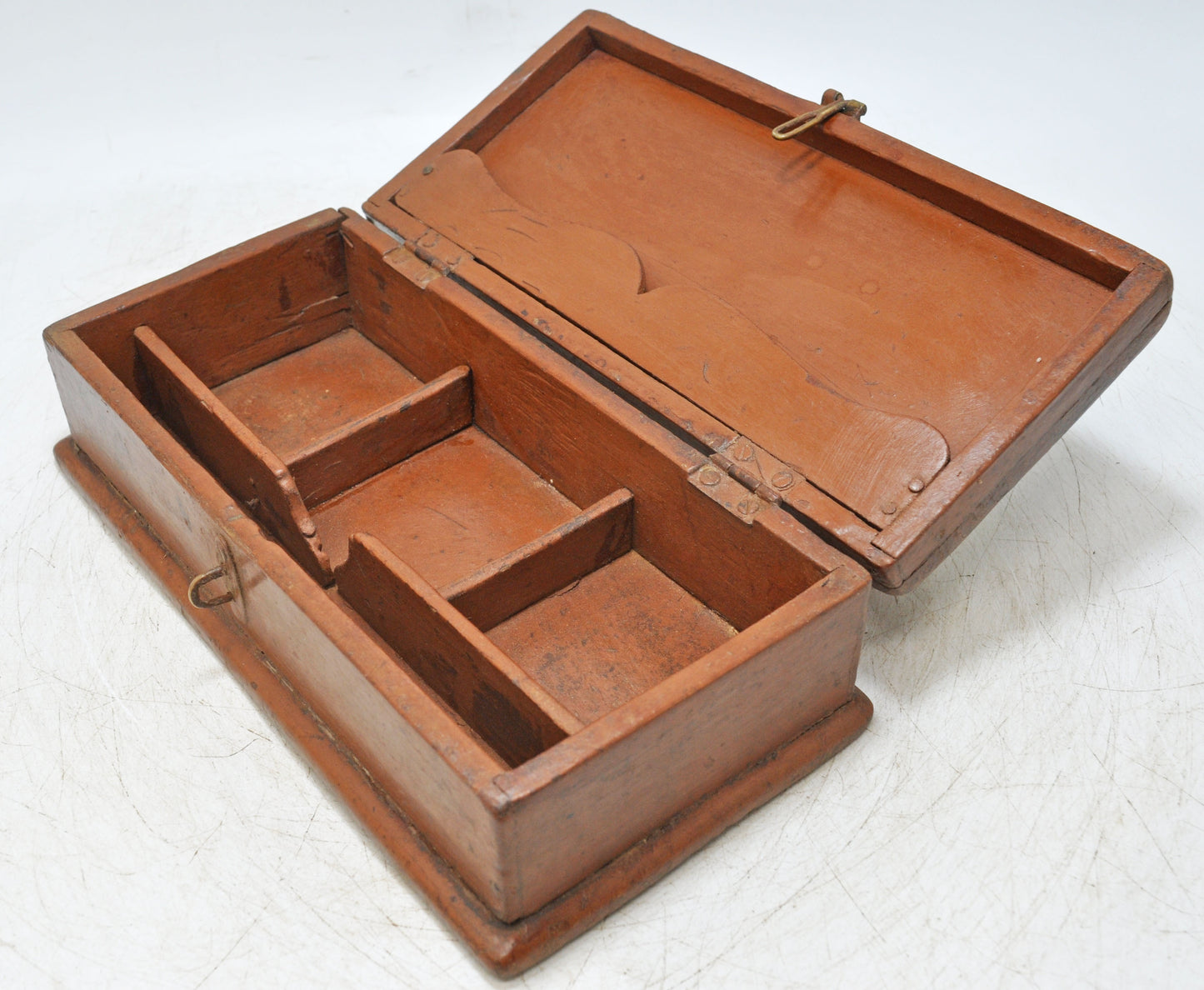 Antique Wooden Storage Box Original Old Hand Crafted
