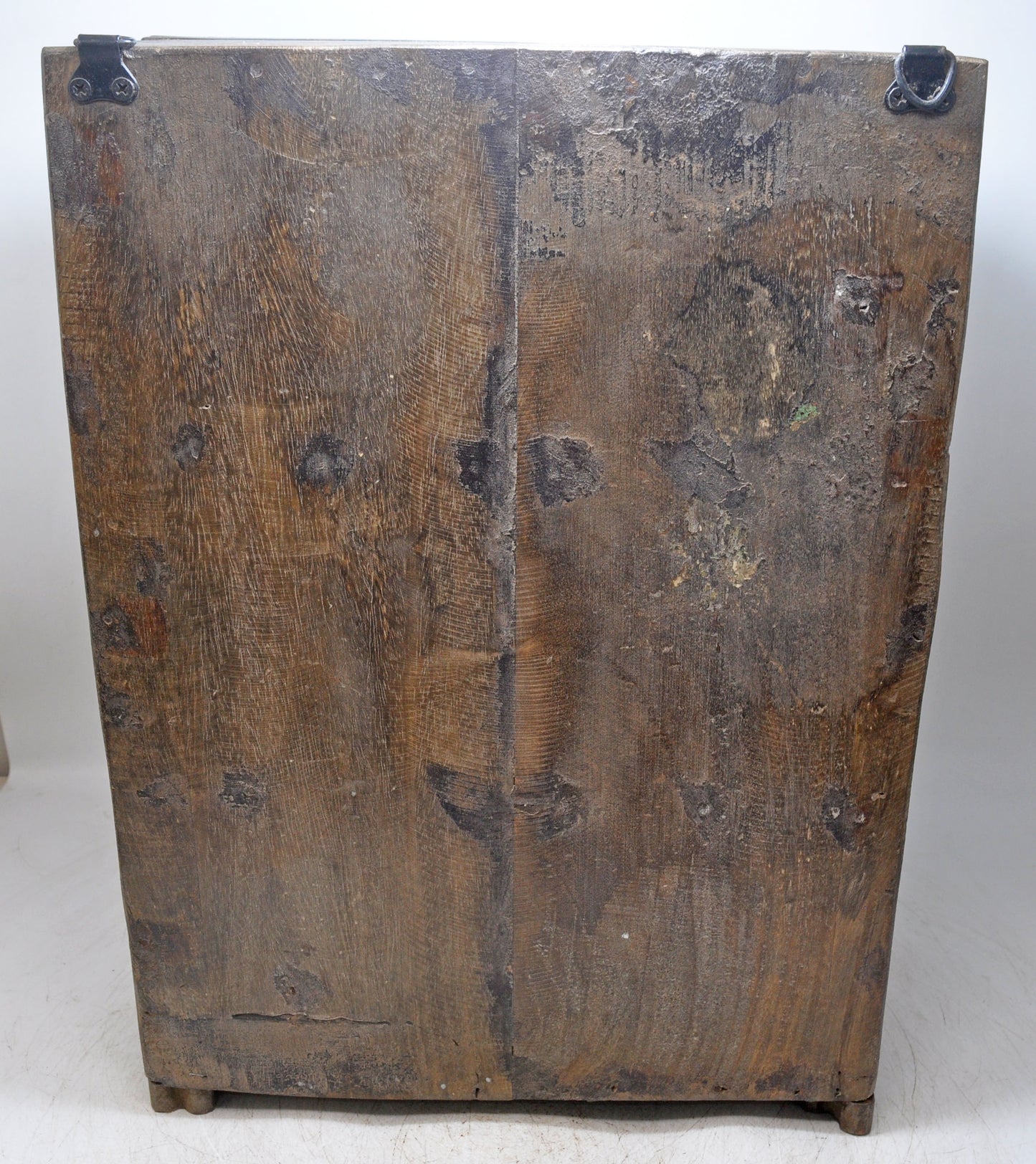 Antique Wooden Mini Cabinet Storage Box Original Old Fine Brass Fitted