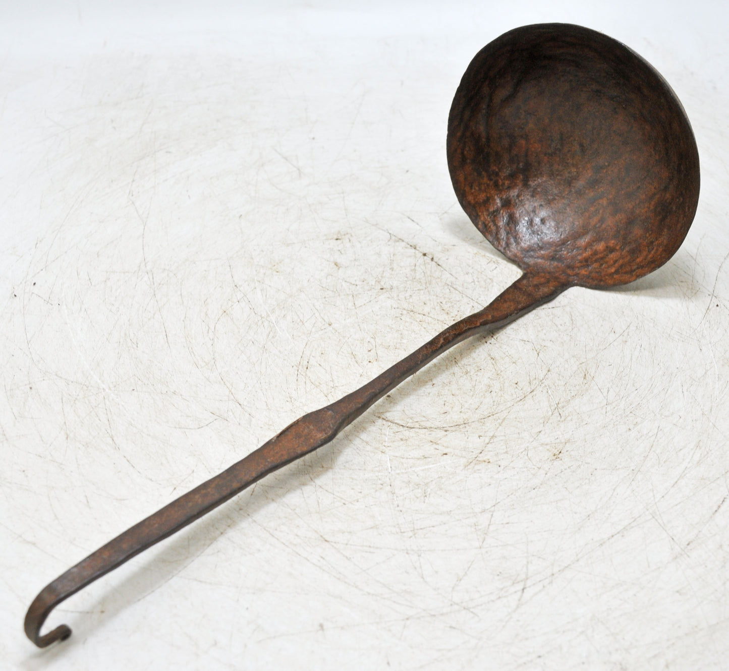 Antique Iron Kitchenware Long Oil Spoon Original Old Hand Crafted