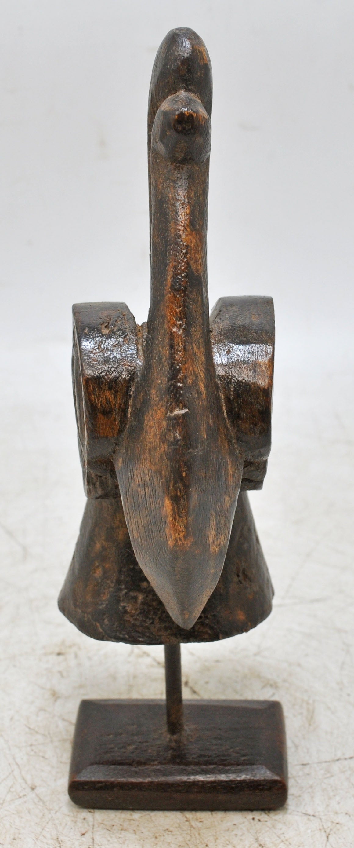 Antique Wooden Parrot Head Figurine Original Old Hand Carved