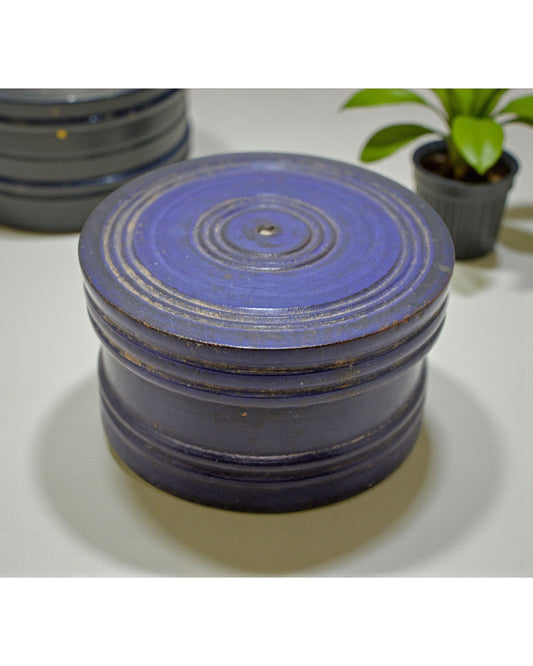 Antique Wooden Lacquer Painted Kum Kum Powder Tika Box Original Old