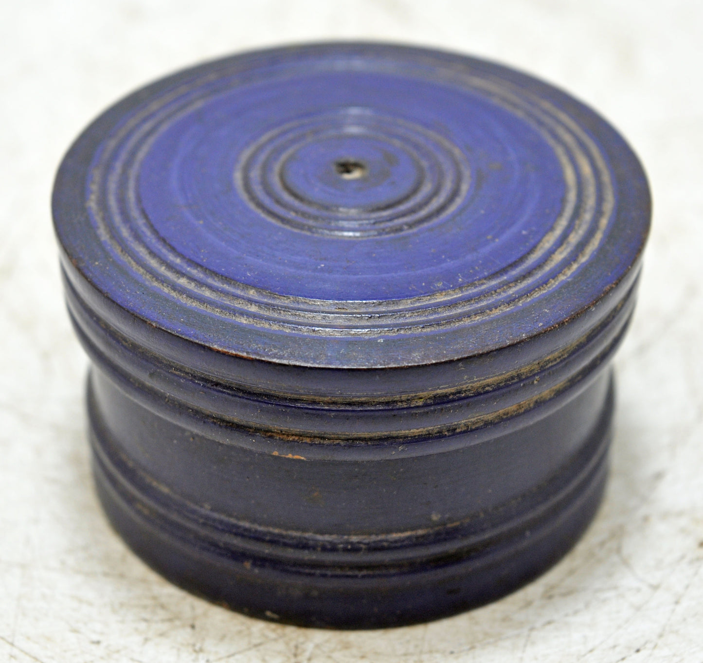 Antique Wooden Lacquer Painted Kum Kum Powder Tika Box Original Old