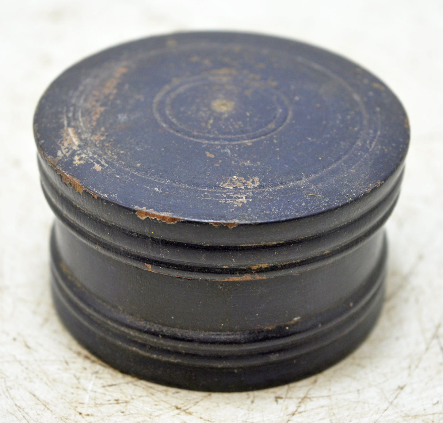 Antique Wooden Lacquer Painted Kum Kum Powder Tika Box Original Old