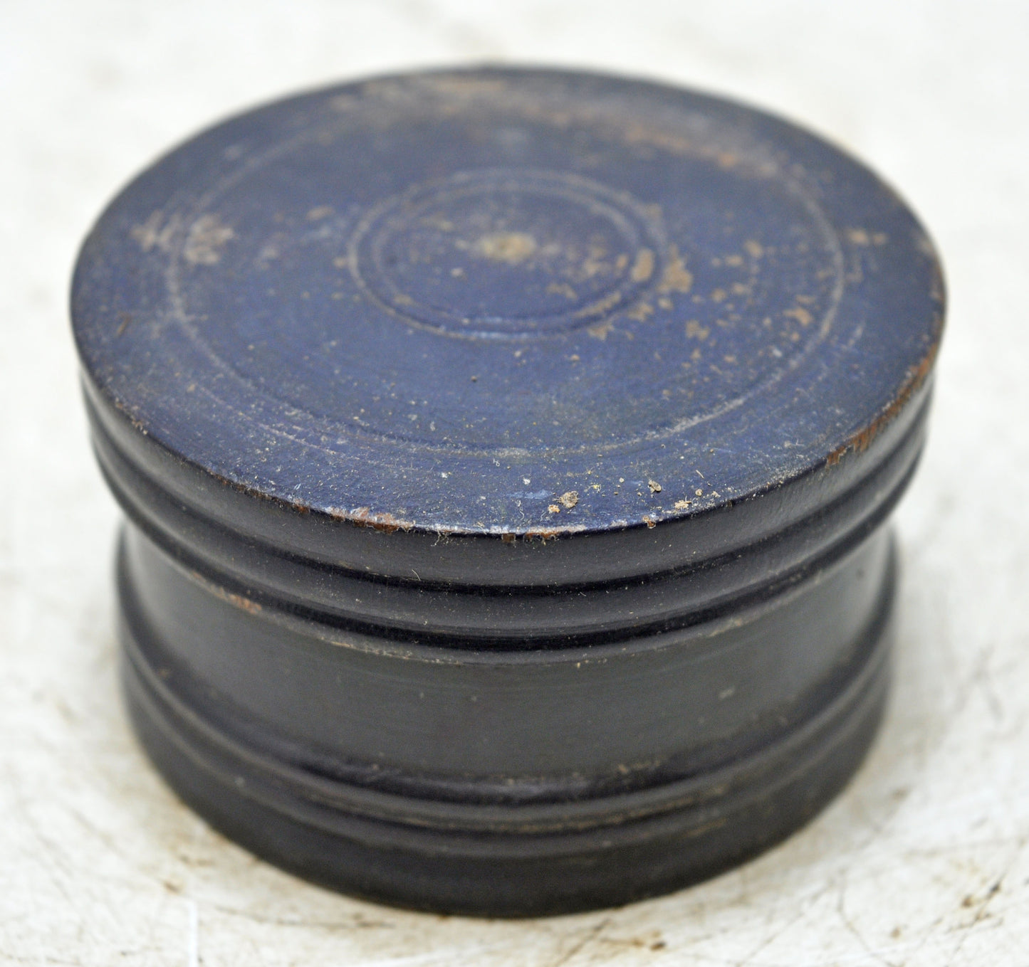 Antique Wooden Lacquer Painted Kum Kum Powder Tika Box Original Old