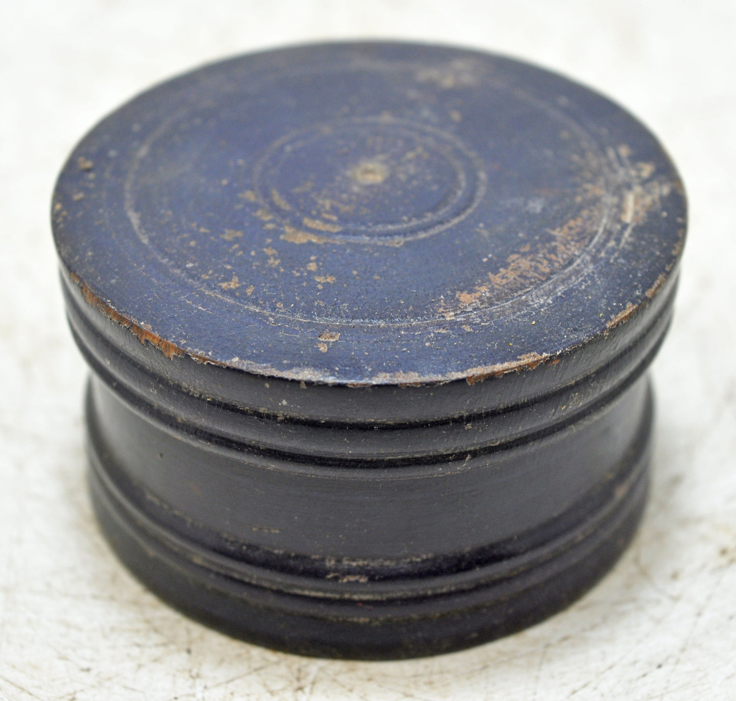 Antique Wooden Lacquer Painted Kum Kum Powder Tika Box Original Old