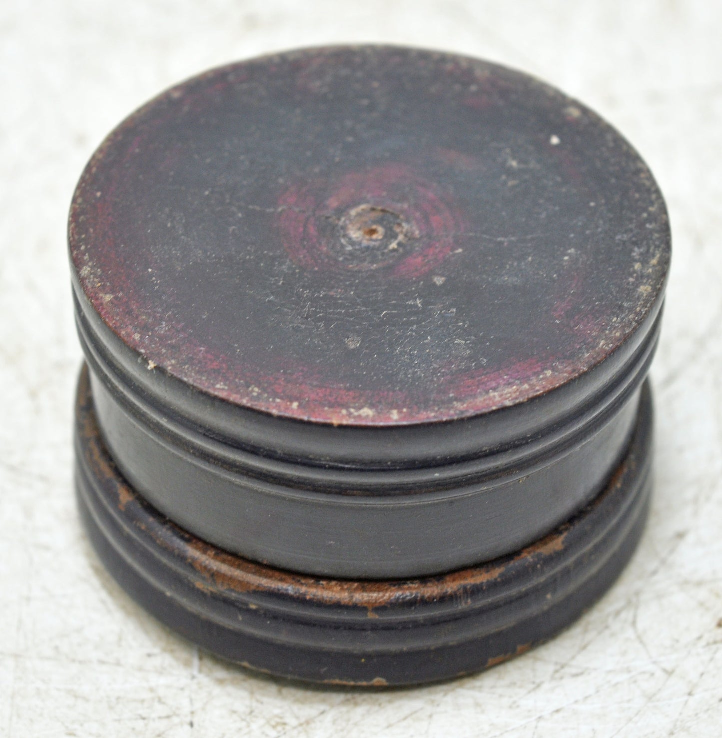 Antique Wooden Lacquer Painted Kum Kum Powder Tika Box Original Old