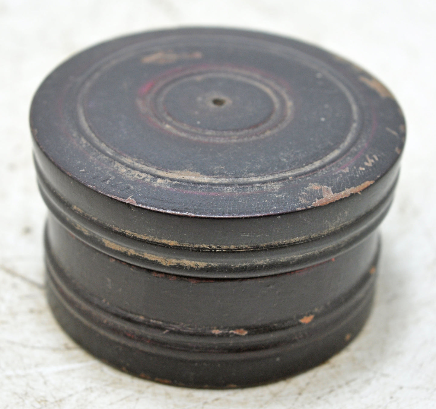 Antique Wooden Lacquer Painted Kum Kum Powder Tika Box Original Old