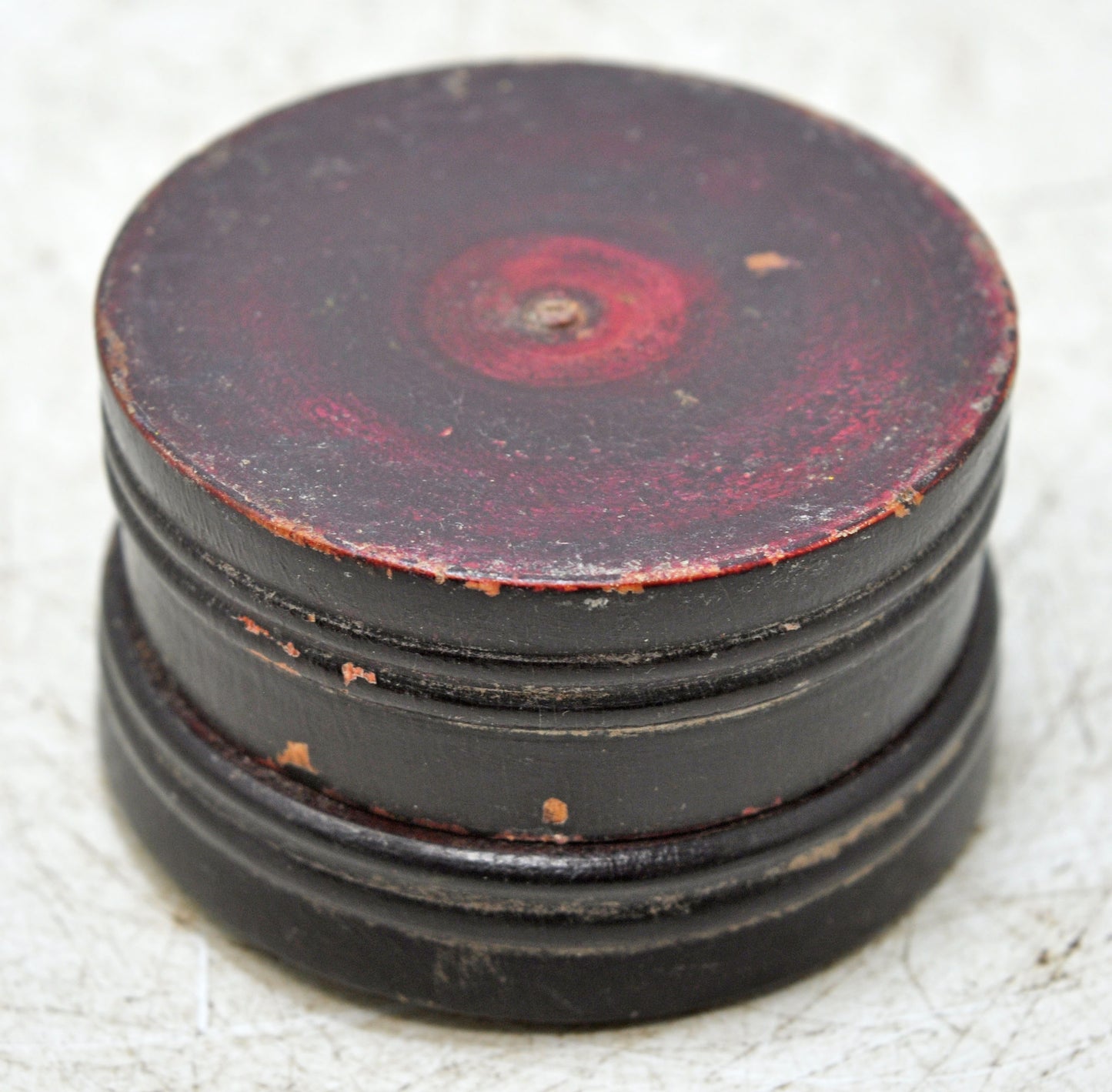 Antique Wooden Lacquer Painted Kum Kum Powder Tika Box Original Old