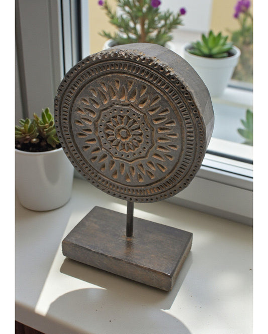 Antique Wooden Floral Carving Panel Plaque Original Old Fine Hand Carved