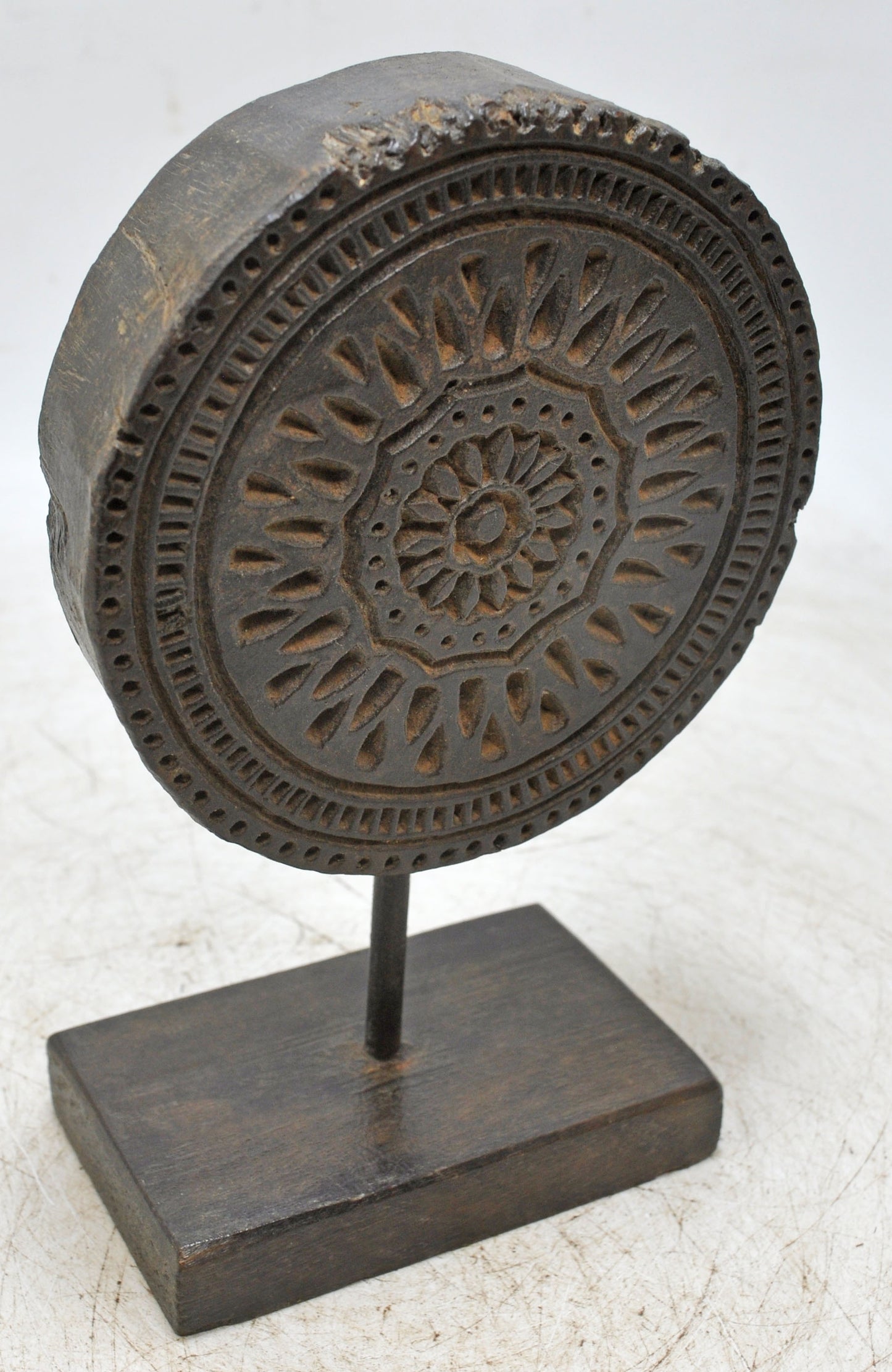 Antique Wooden Floral Carving Panel Plaque Original Old Fine Hand Carved