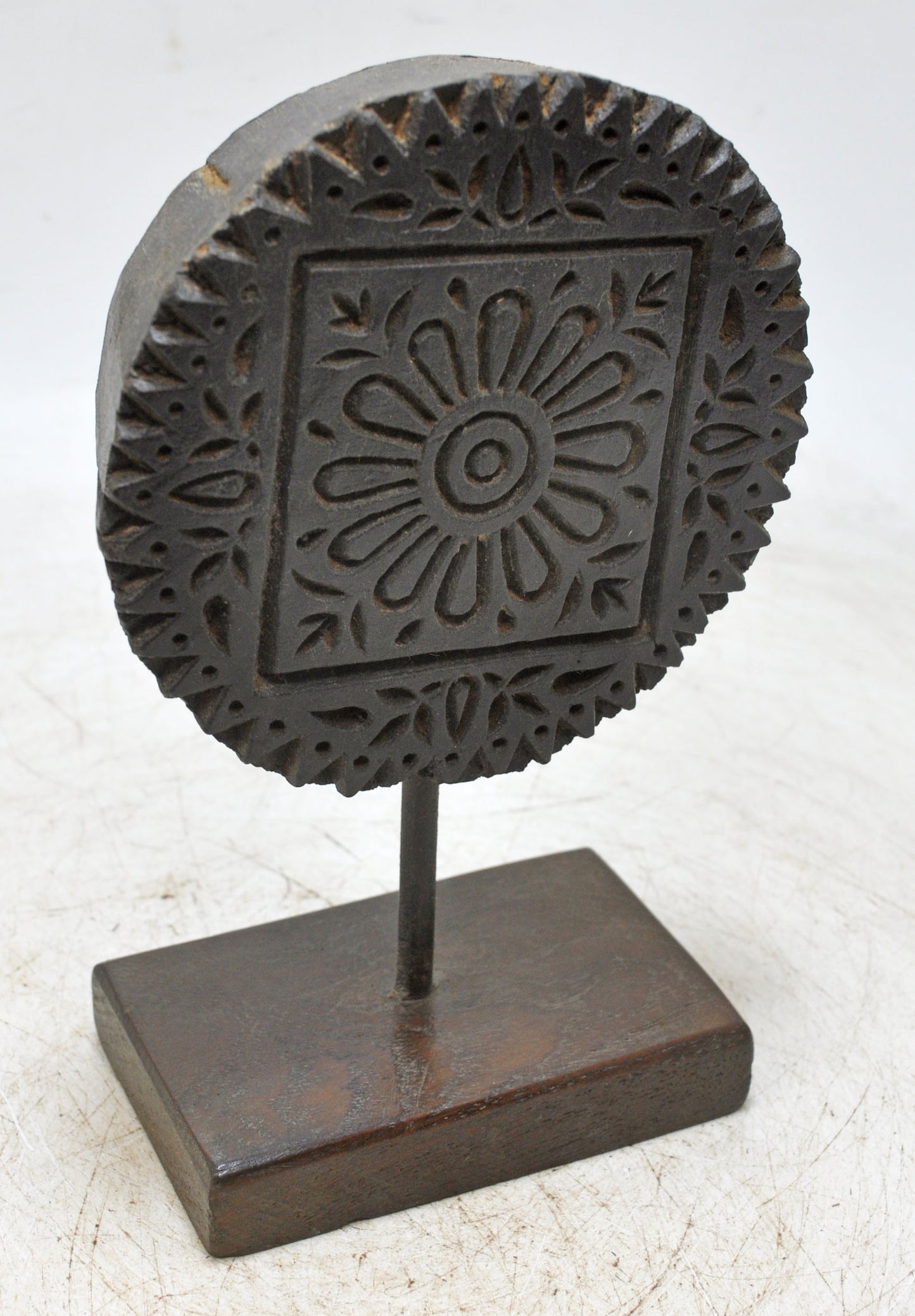Antique Wooden Floral Carving Panel Plaque Original Old Fine Hand Carved