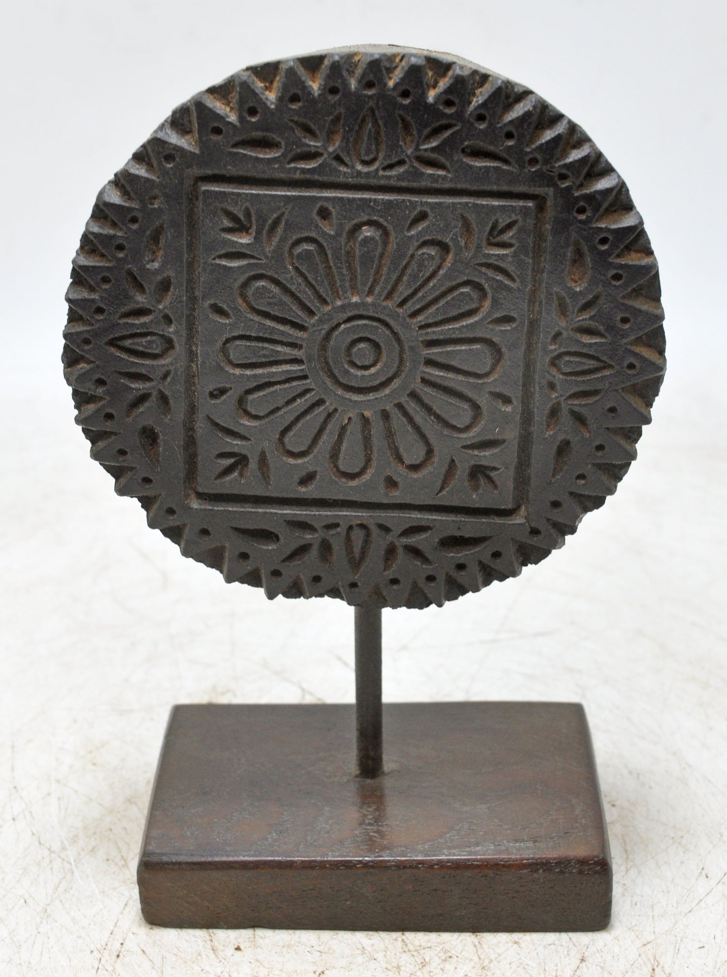 Antique Wooden Floral Carving Panel Plaque Original Old Fine Hand Carved