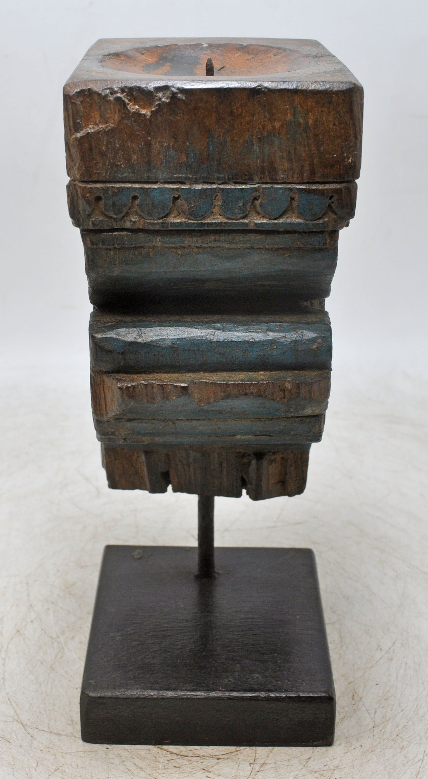 Antique Wooden Bracket Carving Candle Holder Original Old Hand Carved