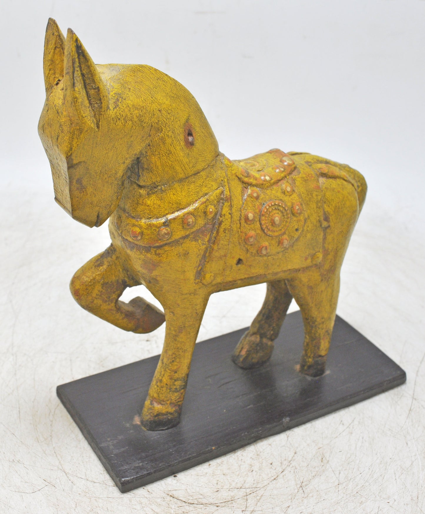 Vintage Wooden Horse Figurine Original Old Hand Carved