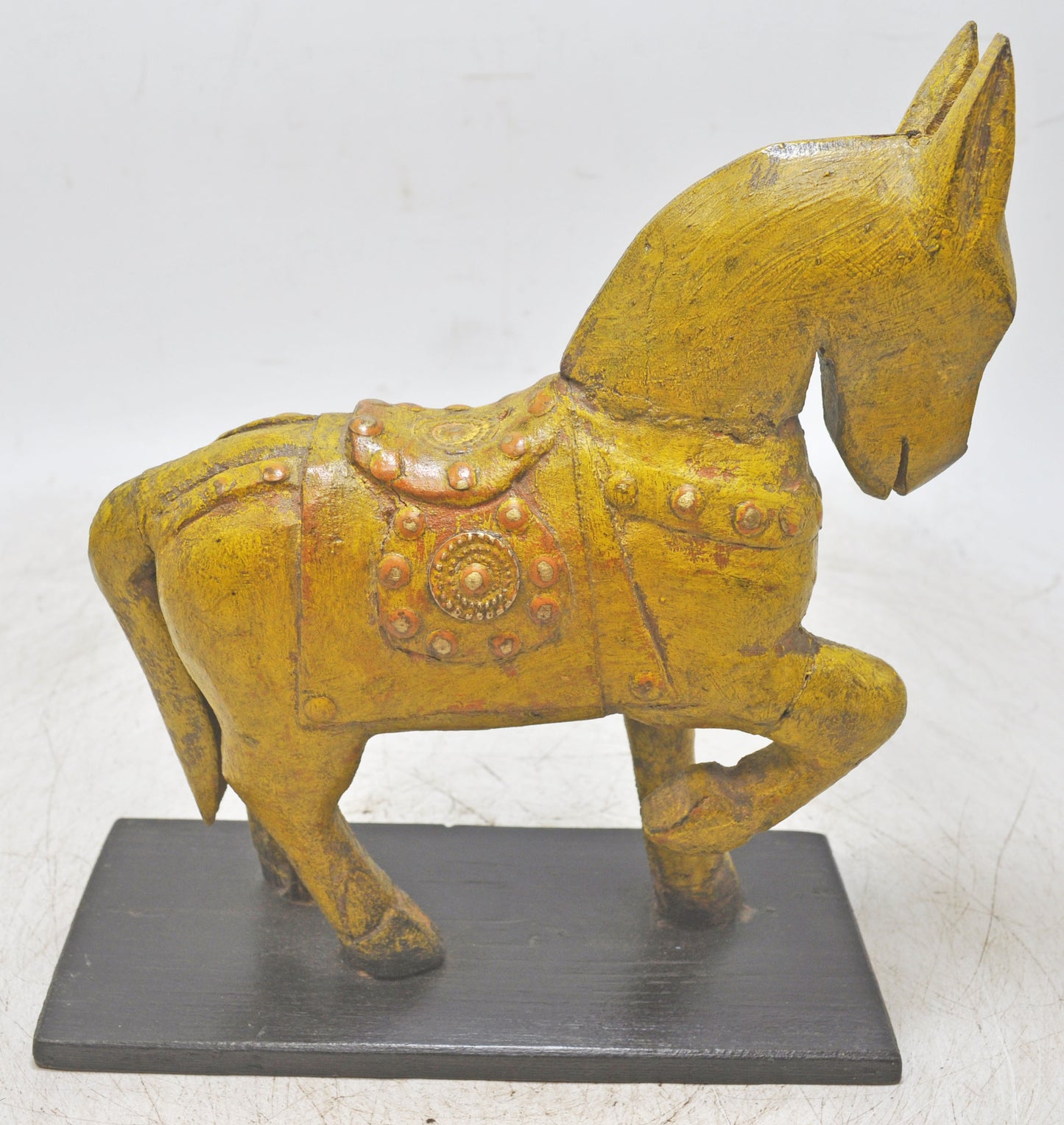 Vintage Wooden Horse Figurine Original Old Hand Carved