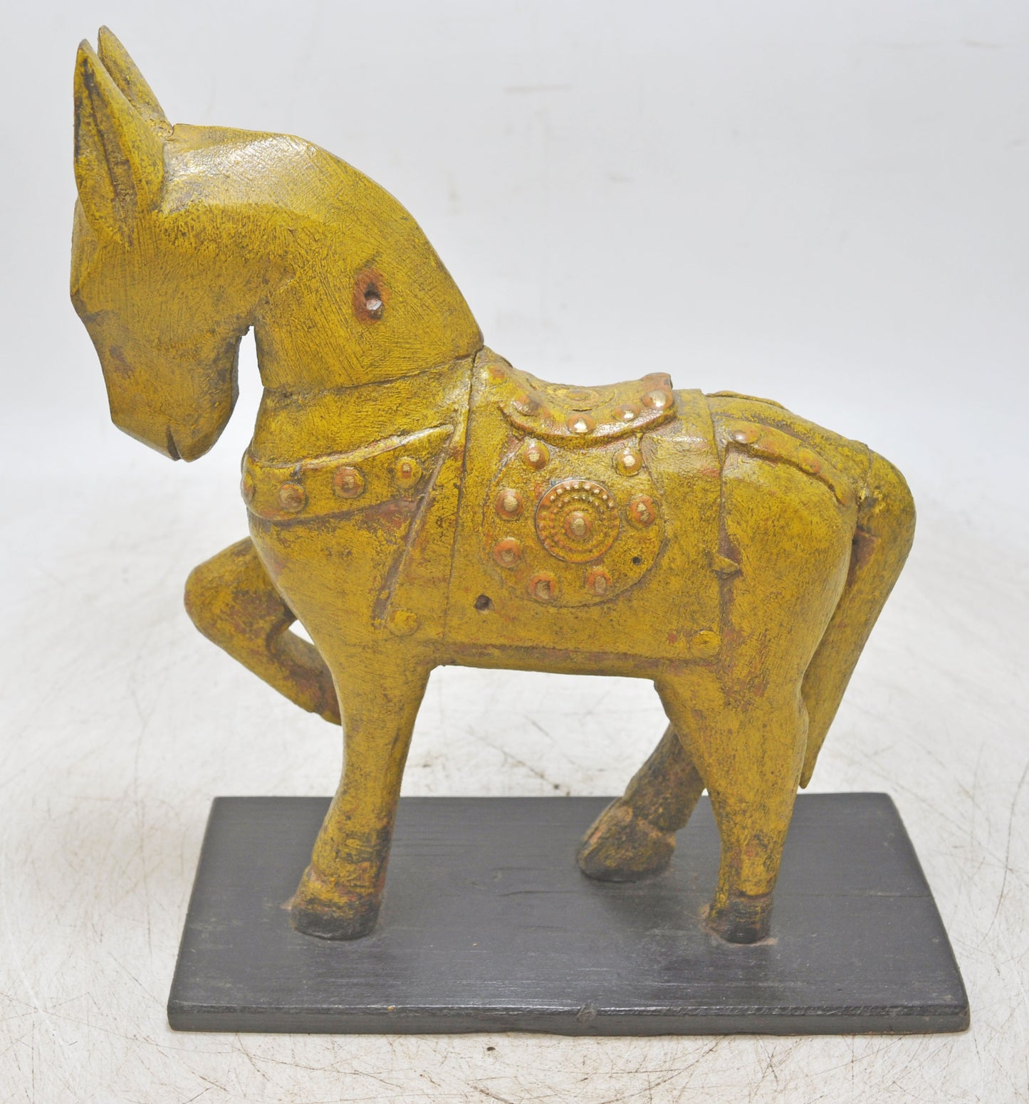 Vintage Wooden Horse Figurine Original Old Hand Carved