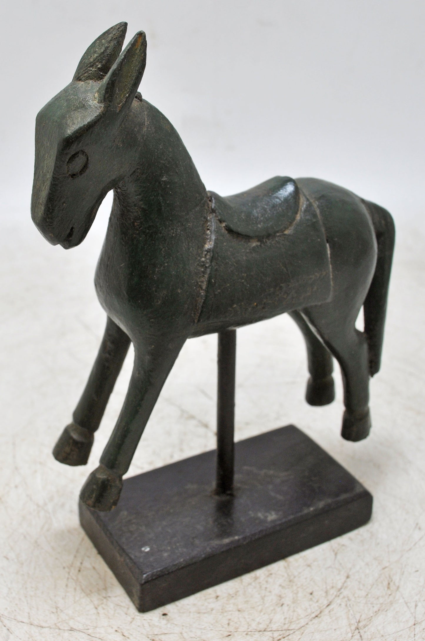 Vintage Wooden Horse Figurine Original Old Hand Carved
