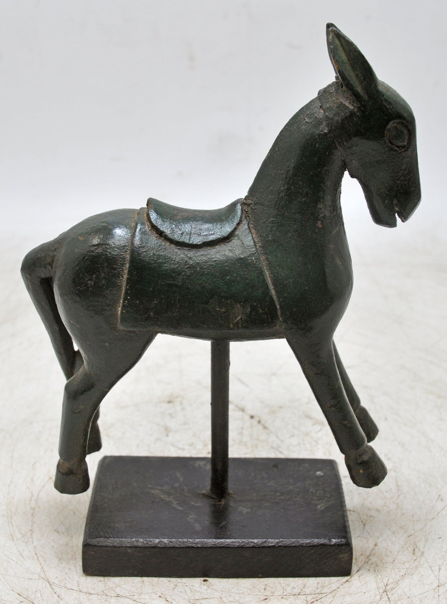 Vintage Wooden Horse Figurine Original Old Hand Carved