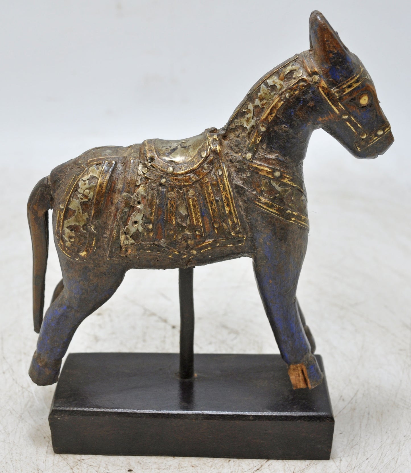 Vintage Wooden Horse Figurine Original Old Hand Carved