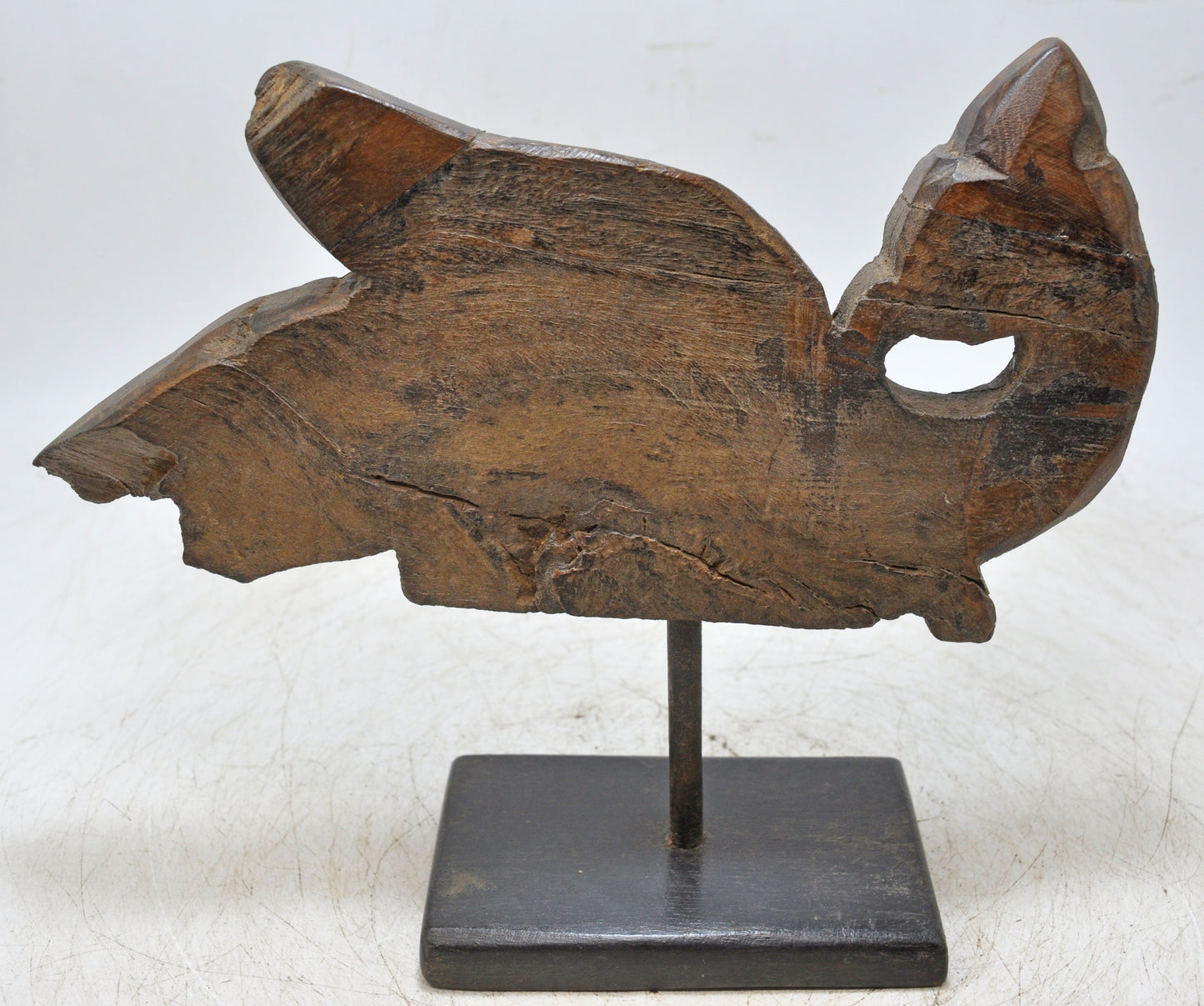 Antique Wooden Bird Figurine Original Old Hand Carved