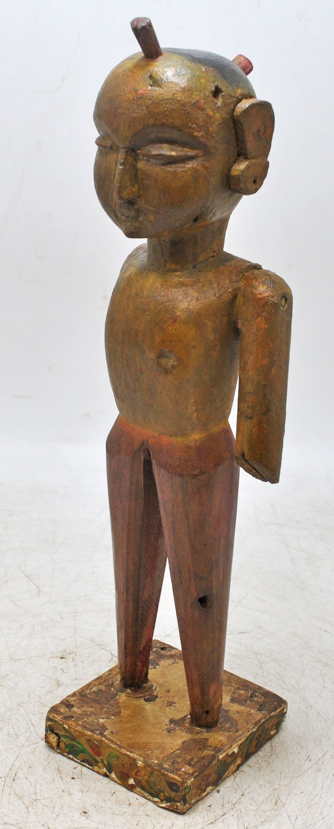 Antique Wooden Isar Man Figurine Original Old Fine Hand Carved