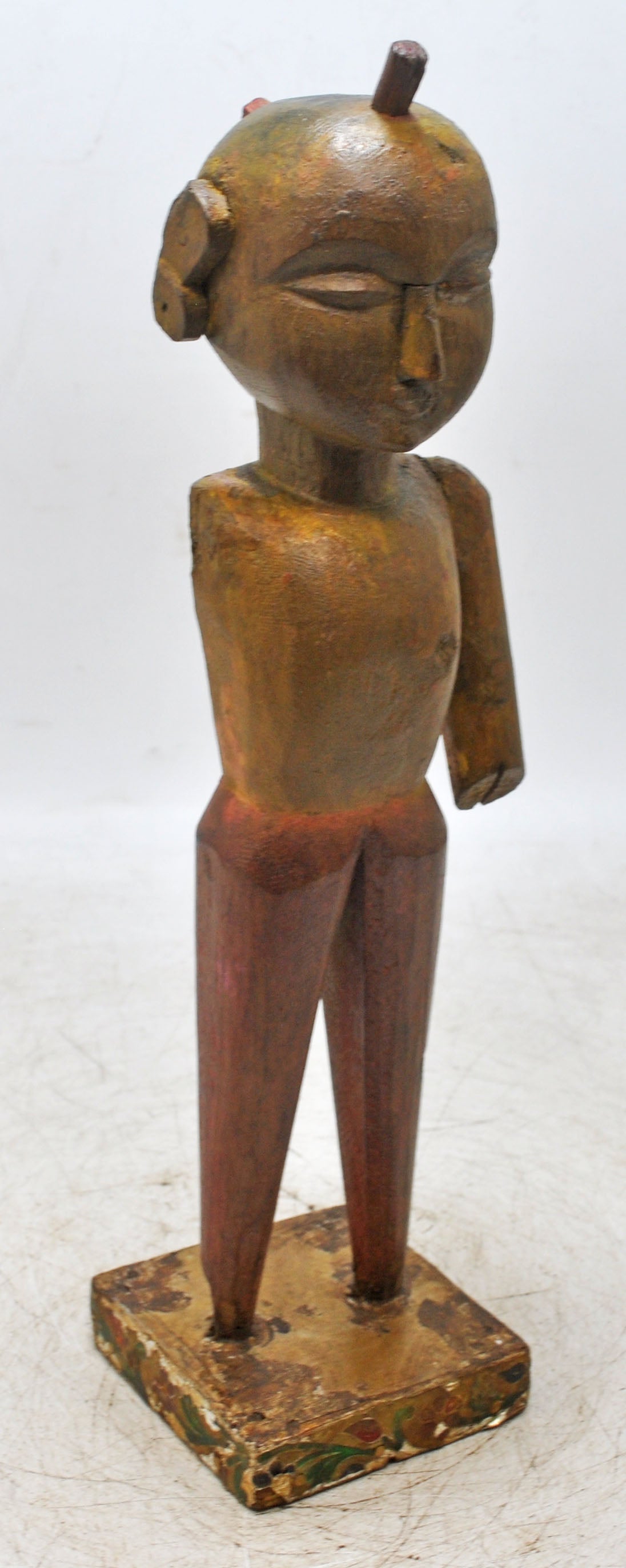 Antique Wooden Isar Man Figurine Original Old Fine Hand Carved